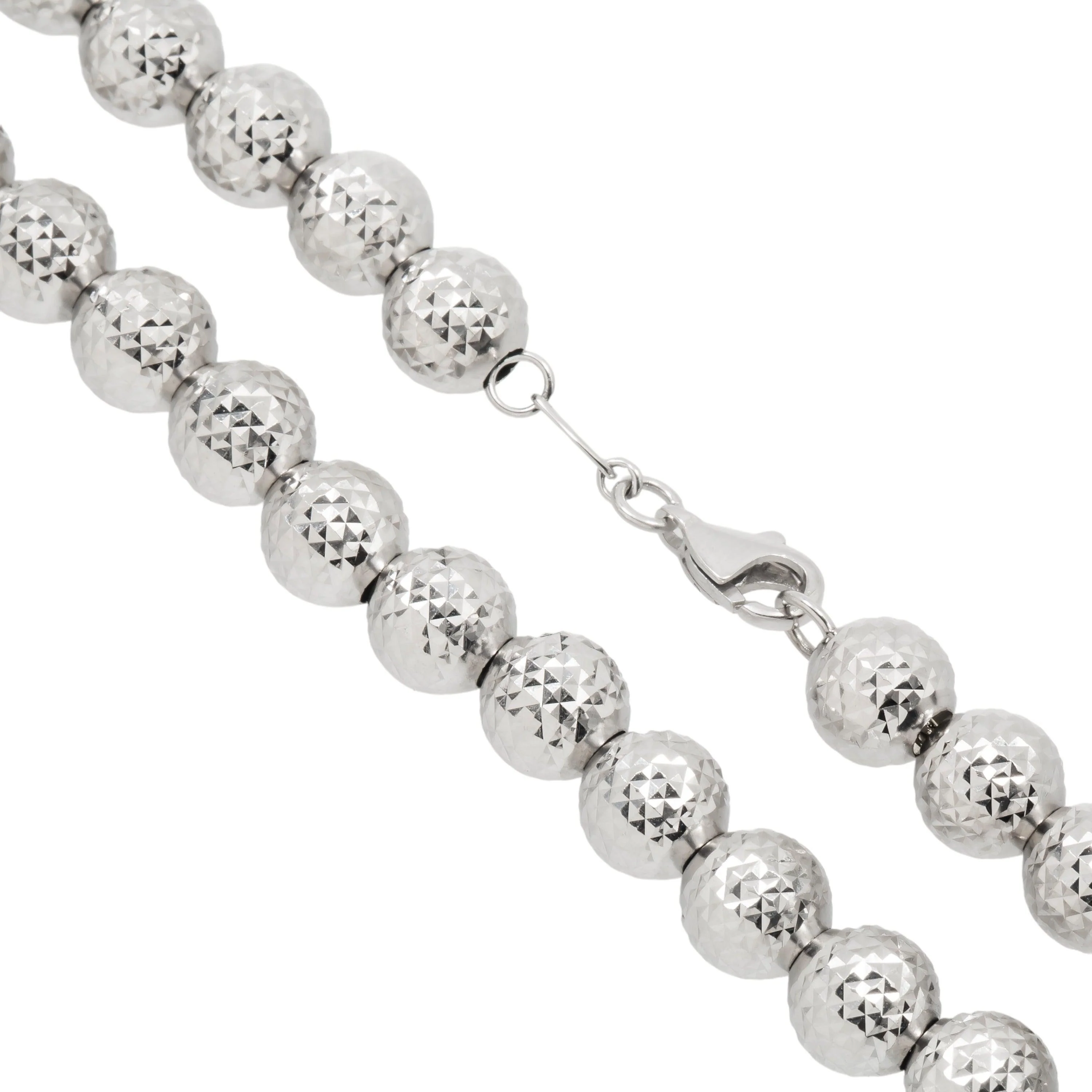 10K GOLD 7.93MM SOLID MOON BEAD CHAIN - Image 3
