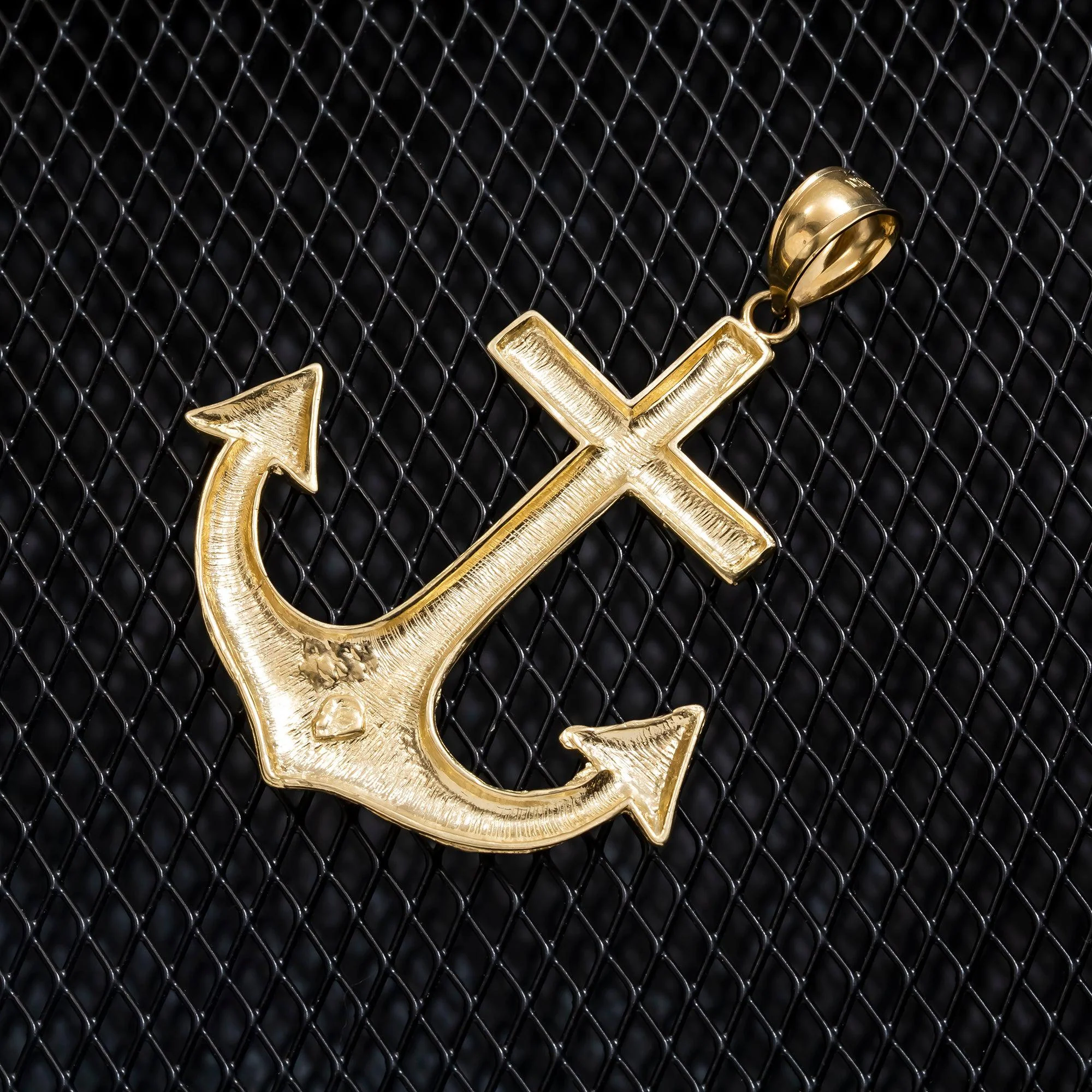 10K GOLD ANCHOR PENDANT 10.8G - Image 3