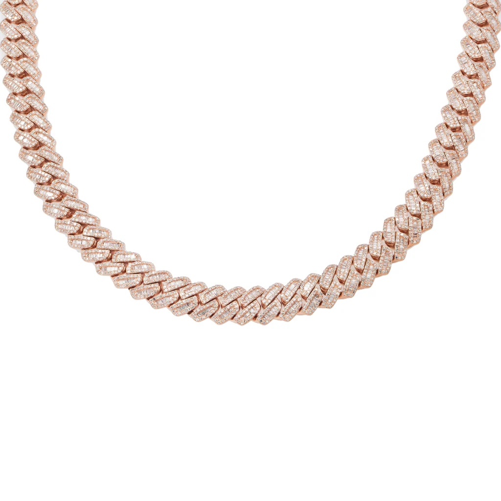 10K GOLD BAGUETTE DIAMOND 12MM CUBAN LINK CHAIN 20.59 CT - Image 6