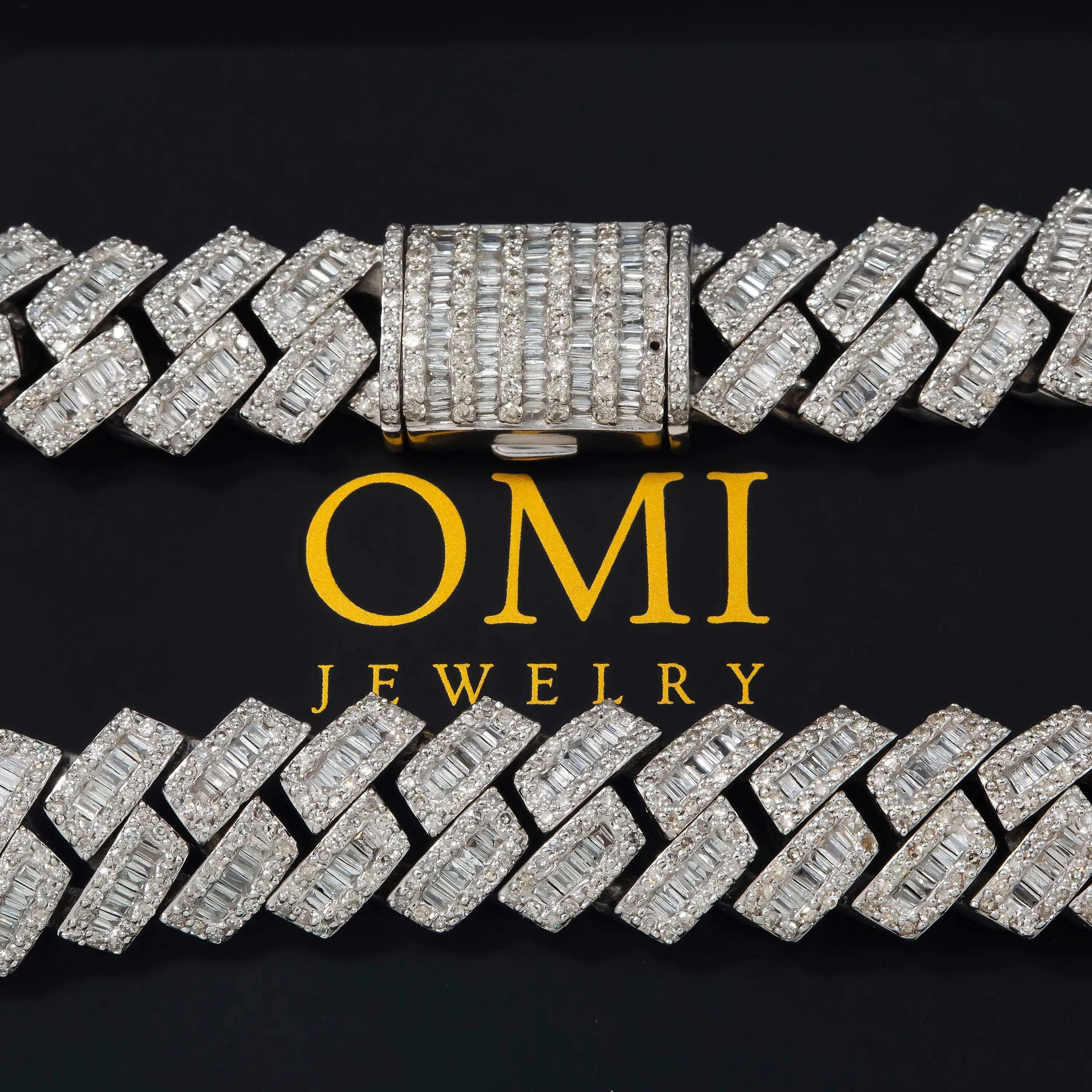 10K GOLD BAGUETTE DIAMOND 14MM CUBAN LINK CHAIN 22.48 CT - Image 4