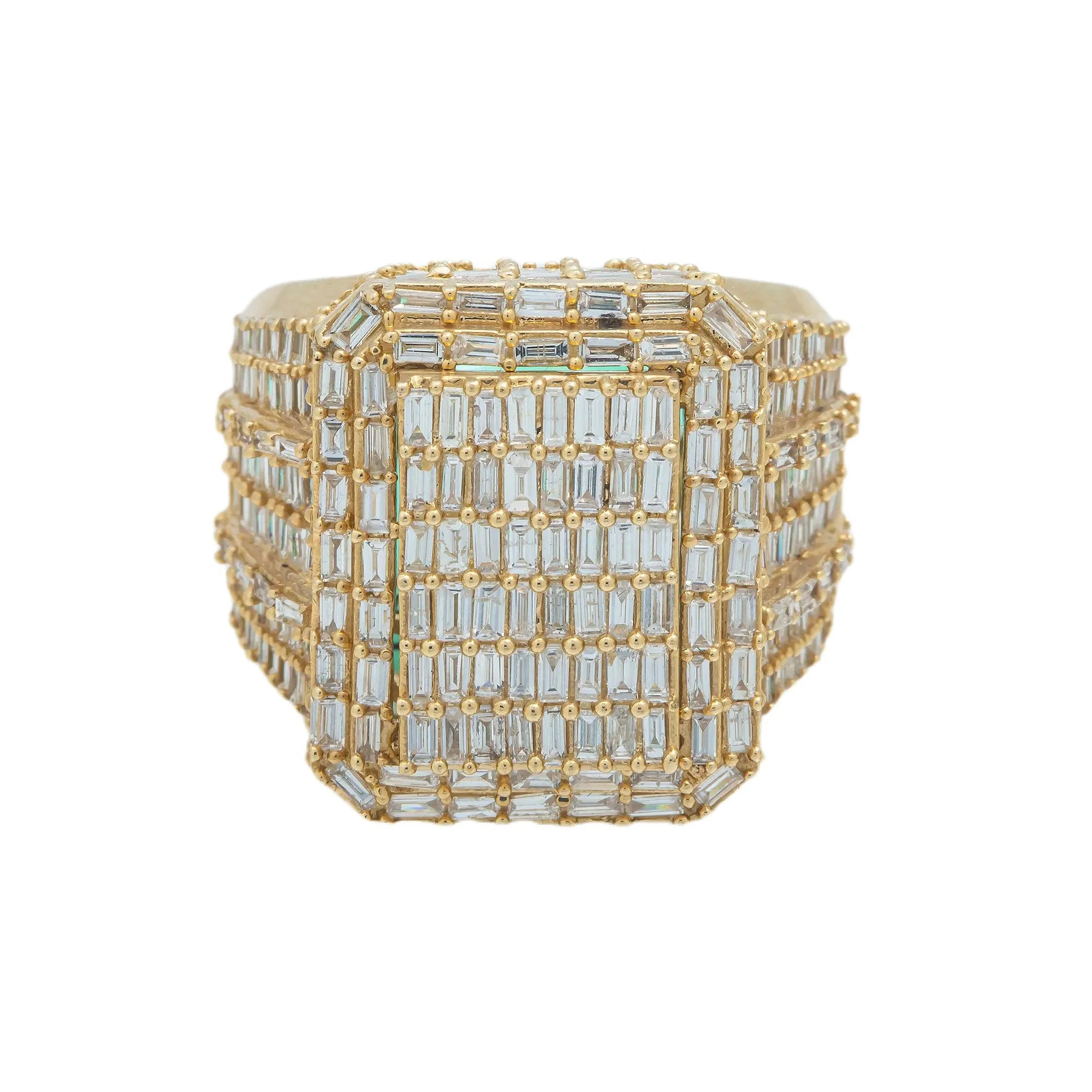 14K GOLD BAGUETTE DIAMOND RING 3.75 CT