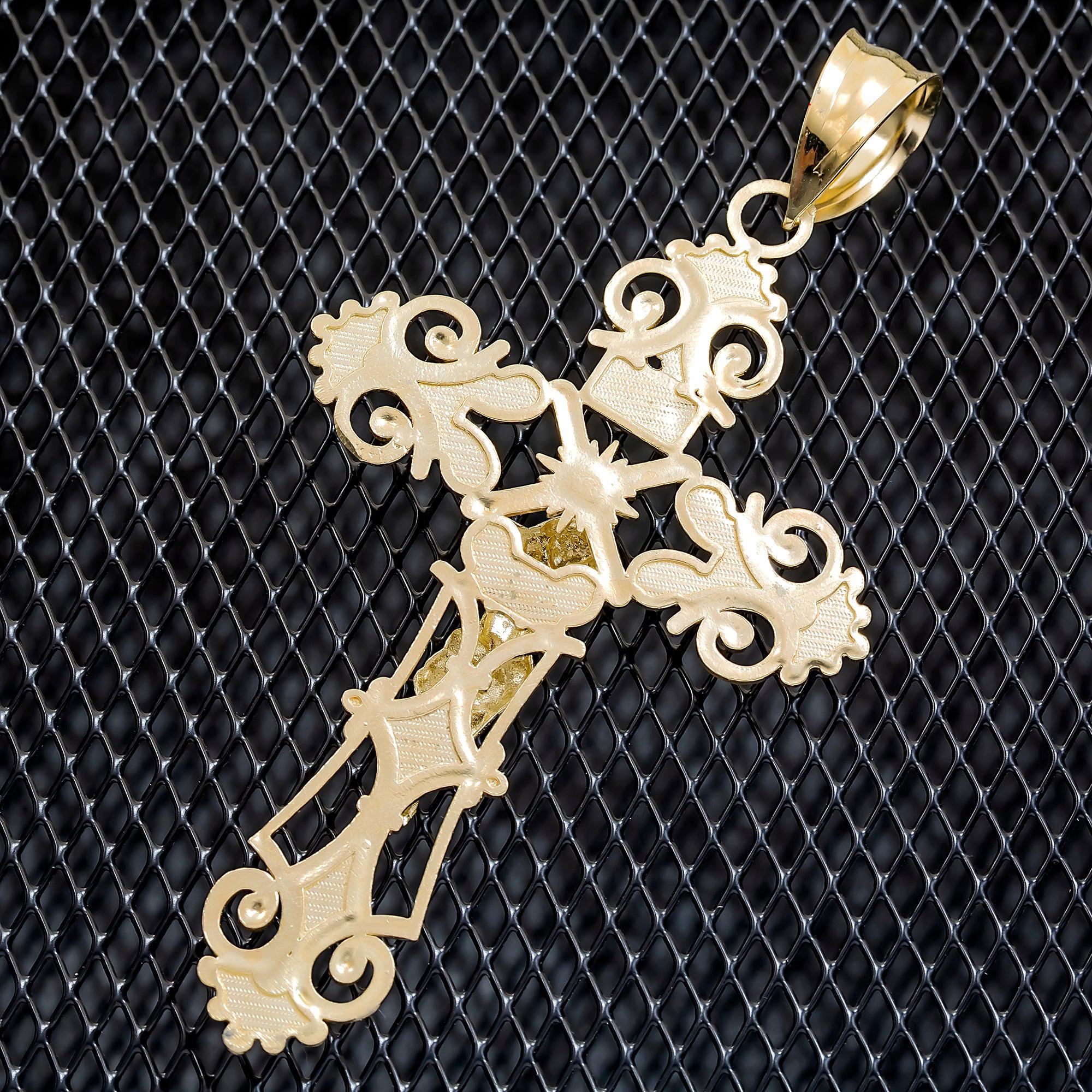 10K GOLD CRUCIFIX PENDANT 21.8G - Image 3