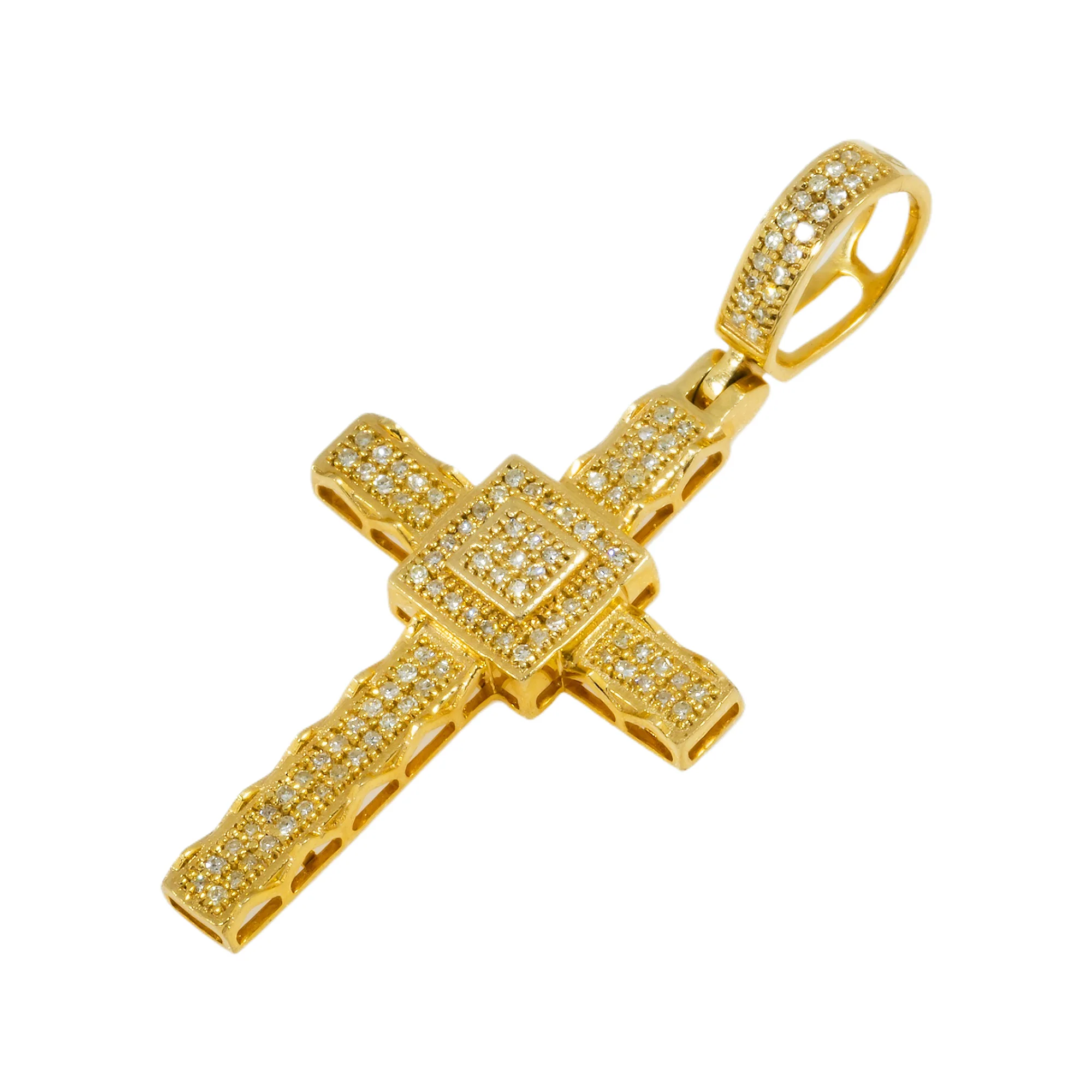 10K GOLD DIAMOND CROSS PENDANT 0.38 CT - Image 3