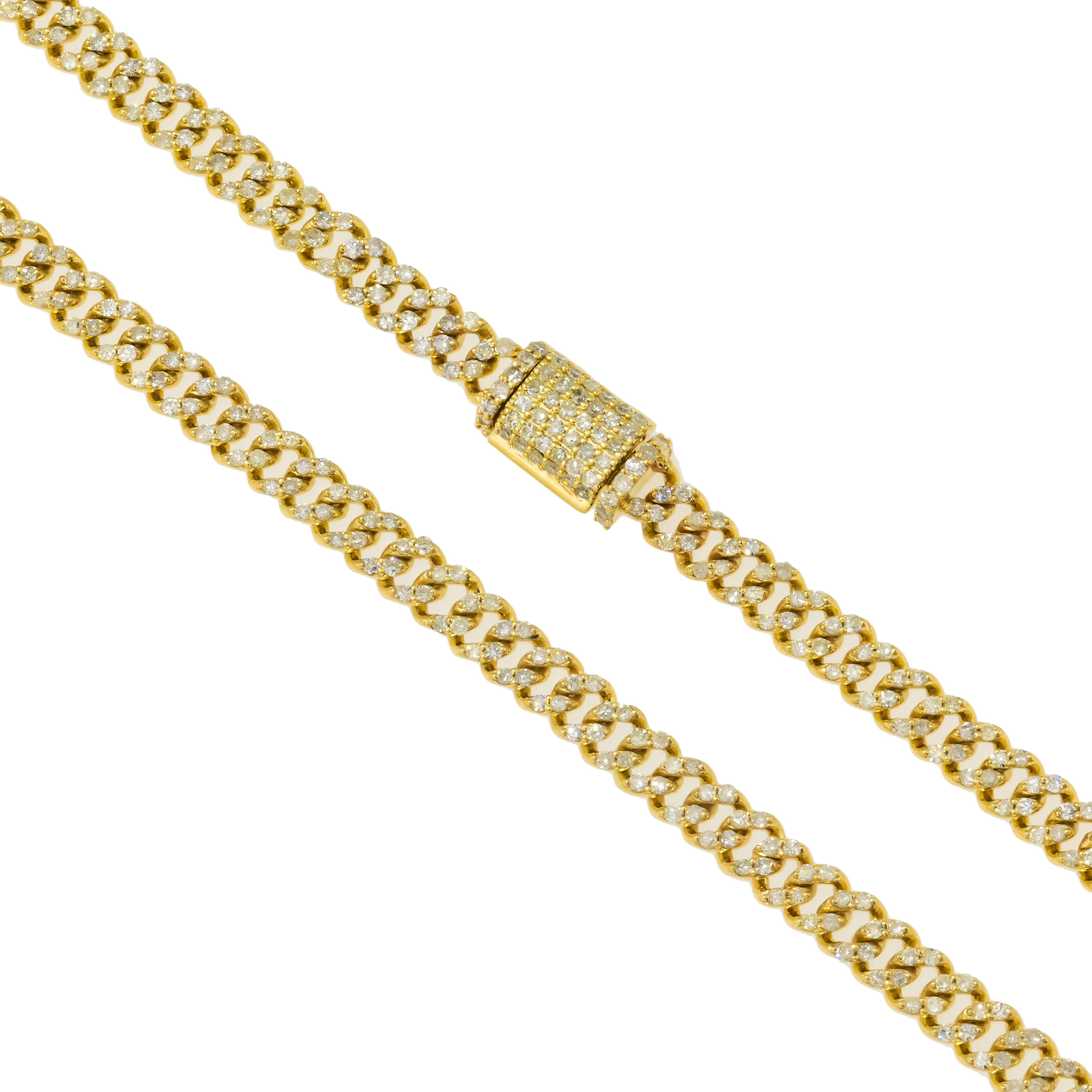 10K GOLD DIAMOND CUBAN LINK CHAIN 3.53 CT - Image 3