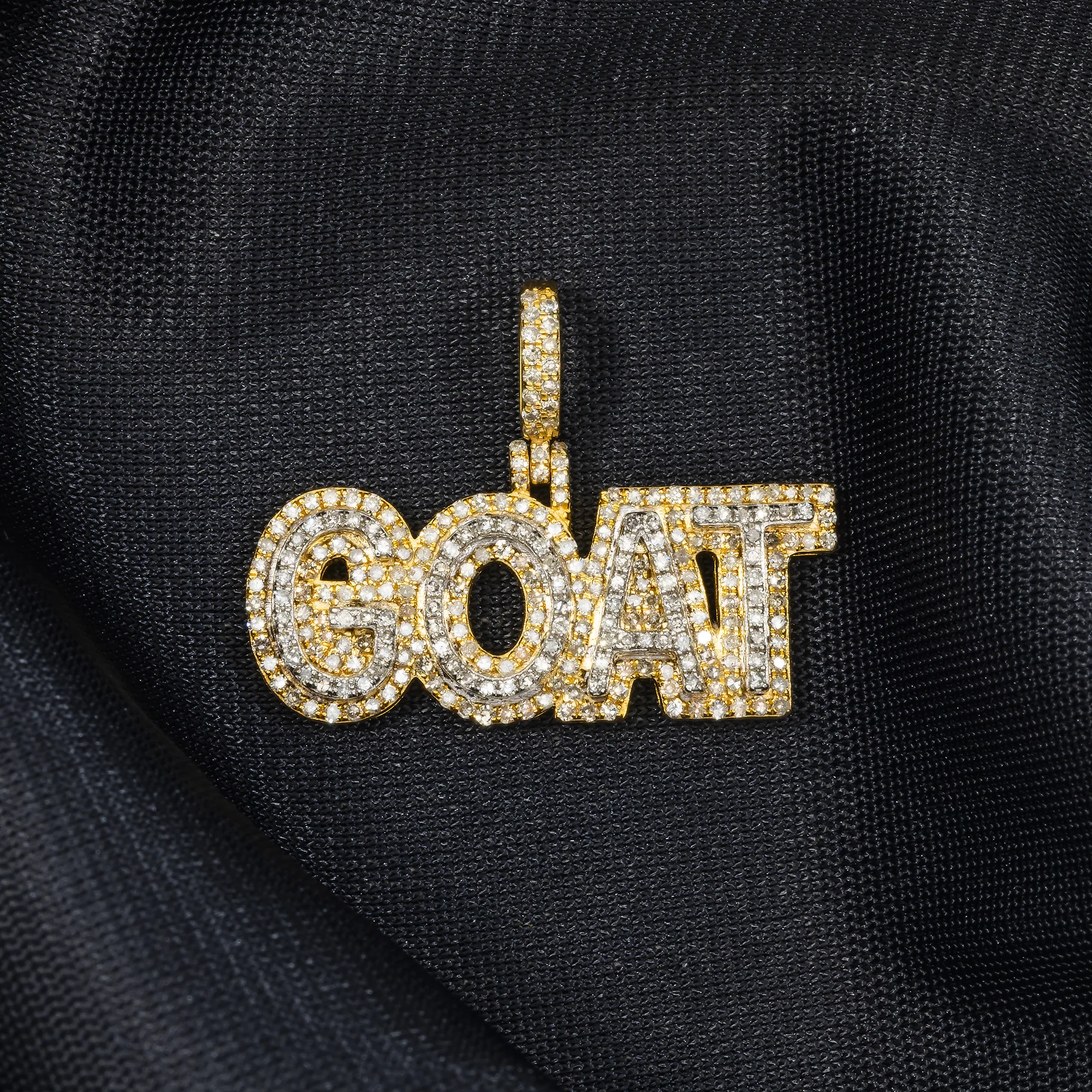 10K GOLD DIAMOND GOAT PENDANT 0.90 CT - Image 2