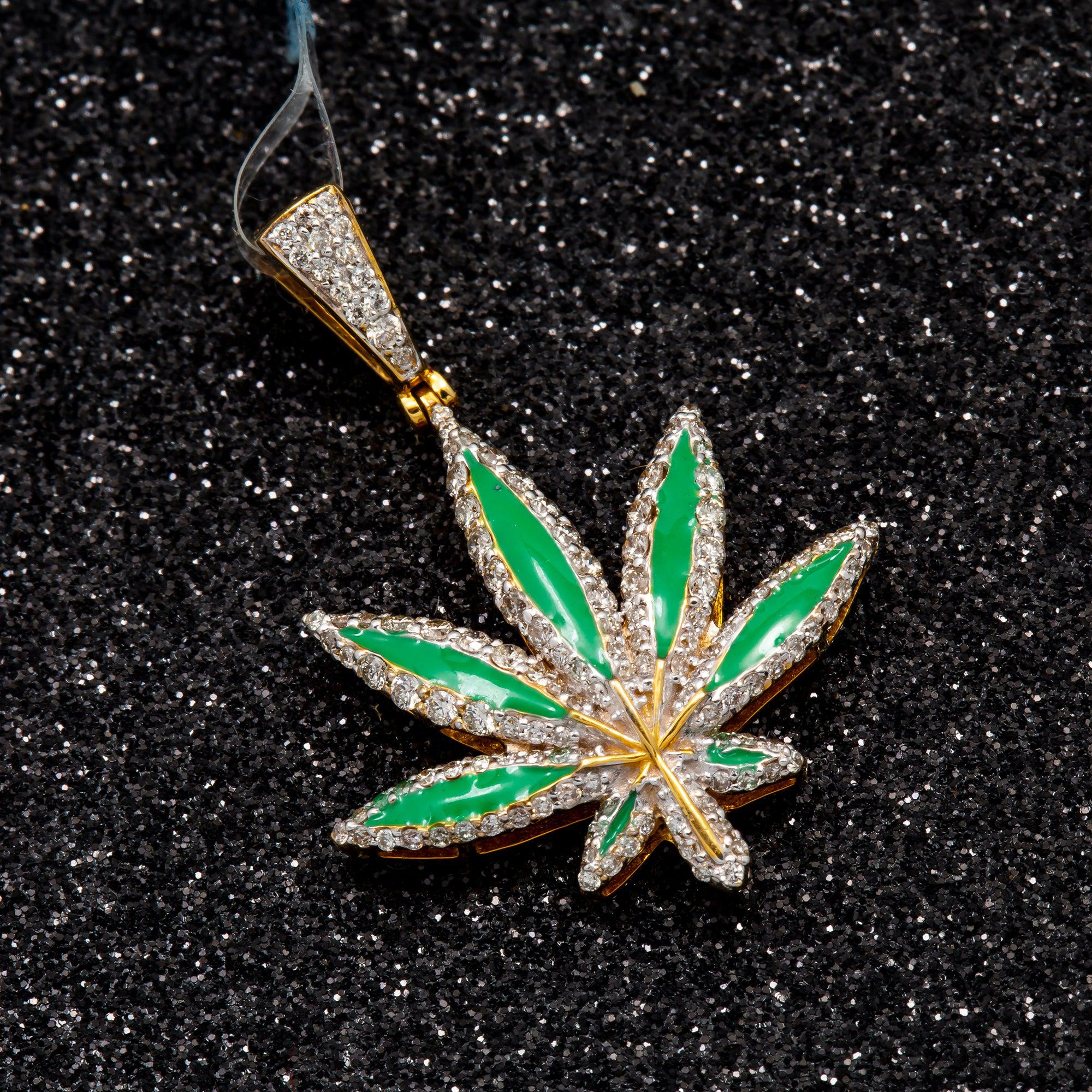 10K GOLD DIAMOND HERBAL MEDICINE PENDANT 0.55 CT - Image 3