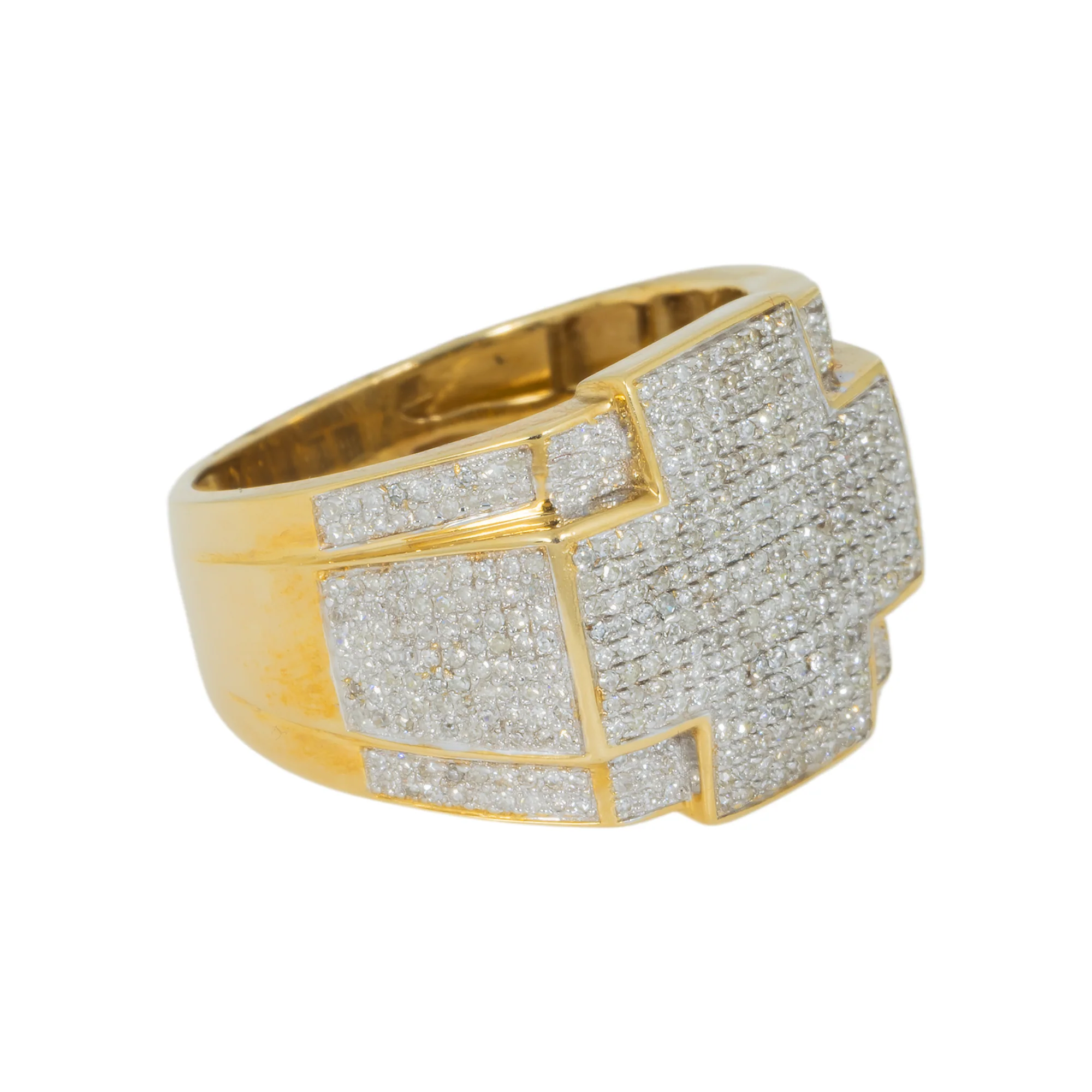 10K GOLD DIAMOND STATEMENT RING 1.15 CT - Image 3