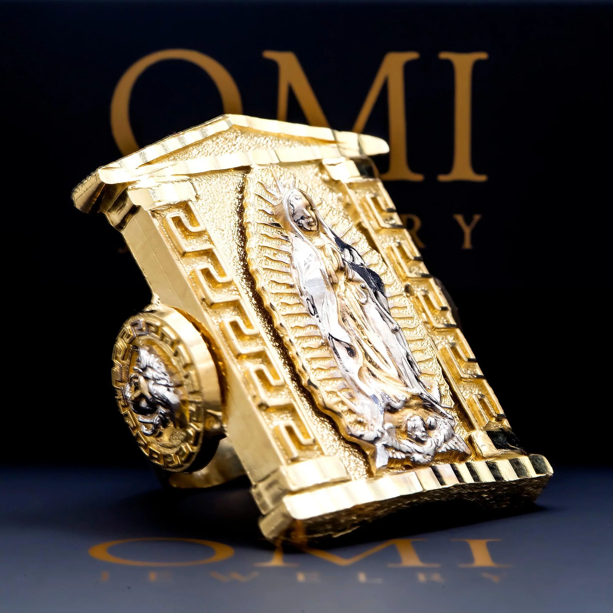 10K GOLD SANTA MUERTE TRAPHOUSE RING 14.1G - Image 3