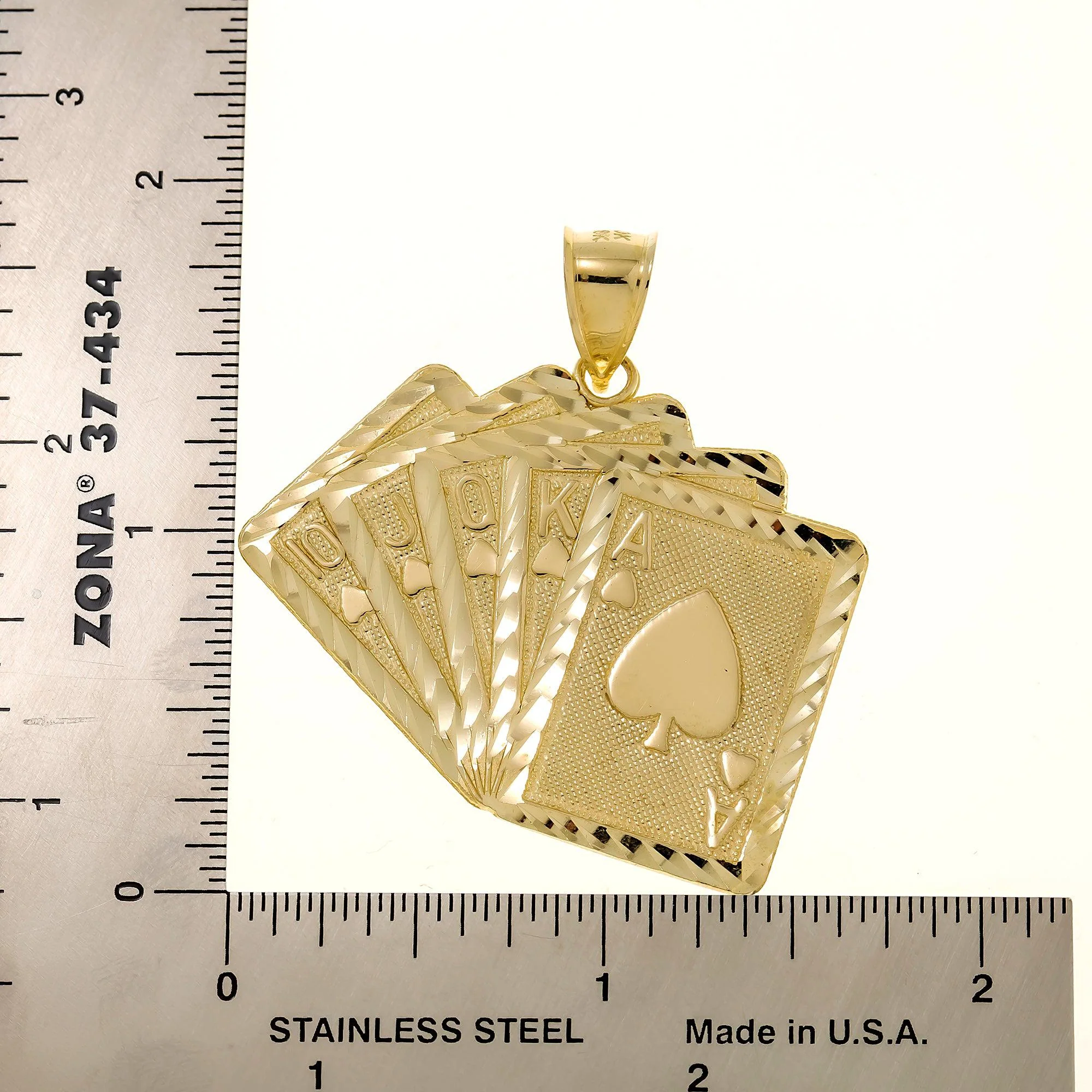10K GOLD PLAYING CARDS PENDANT 8.0G - Image 4