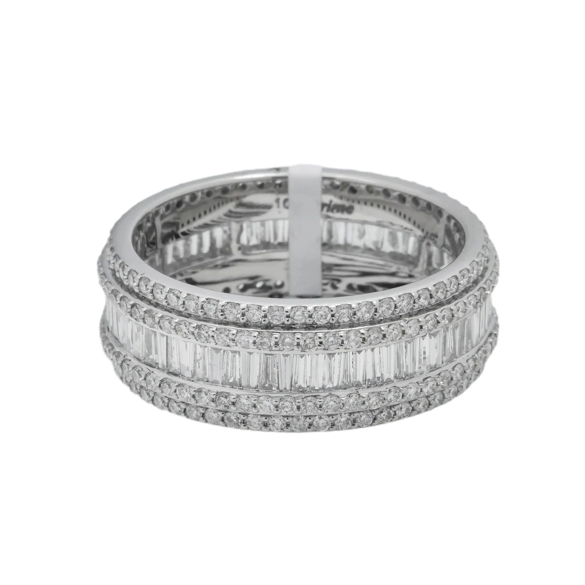 10K GOLD BAGUETTE DIAMOND CLUSTER RING 2.80 CT