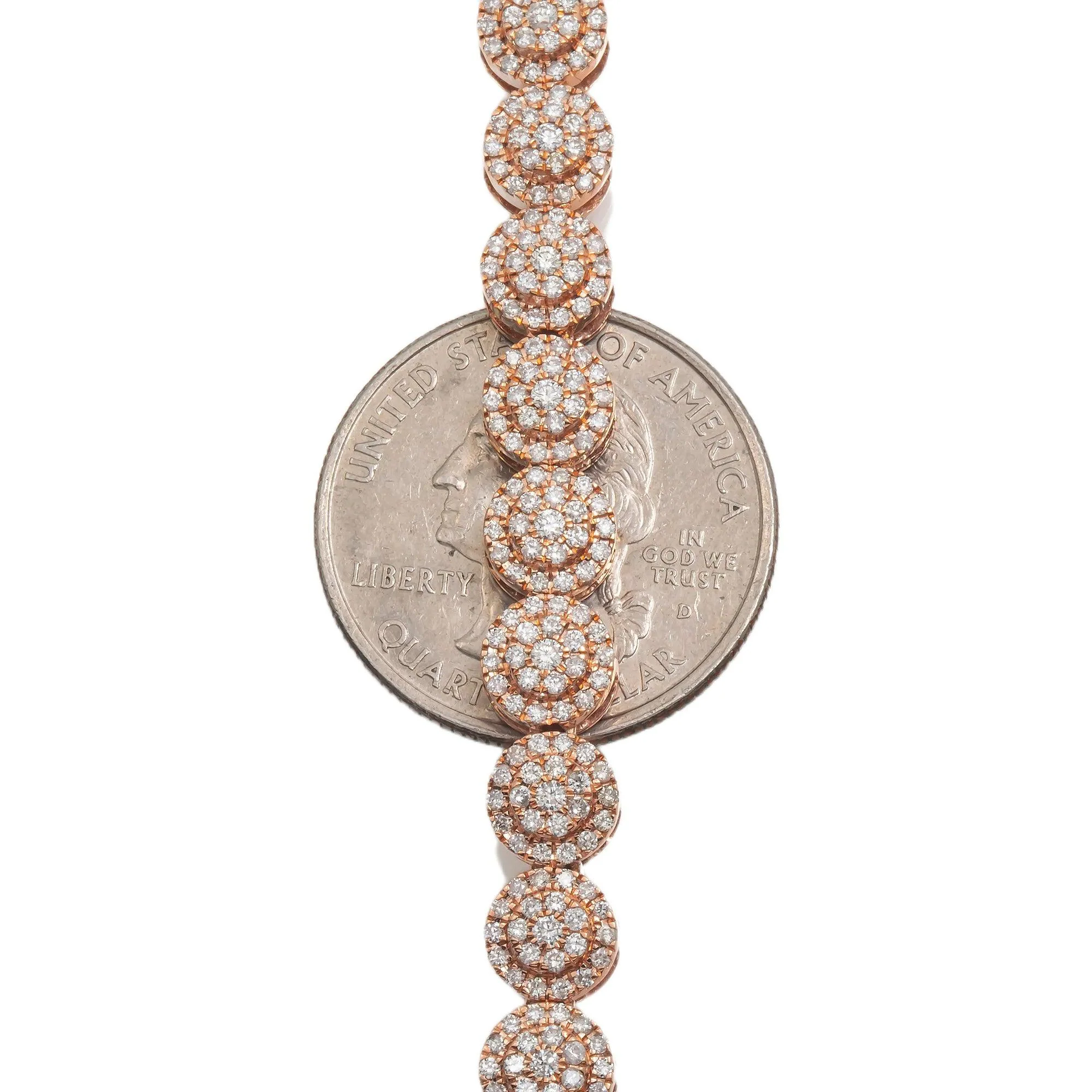 10K GOLD ROUND DIAMOND CHAIN 11.16 CT - Image 5
