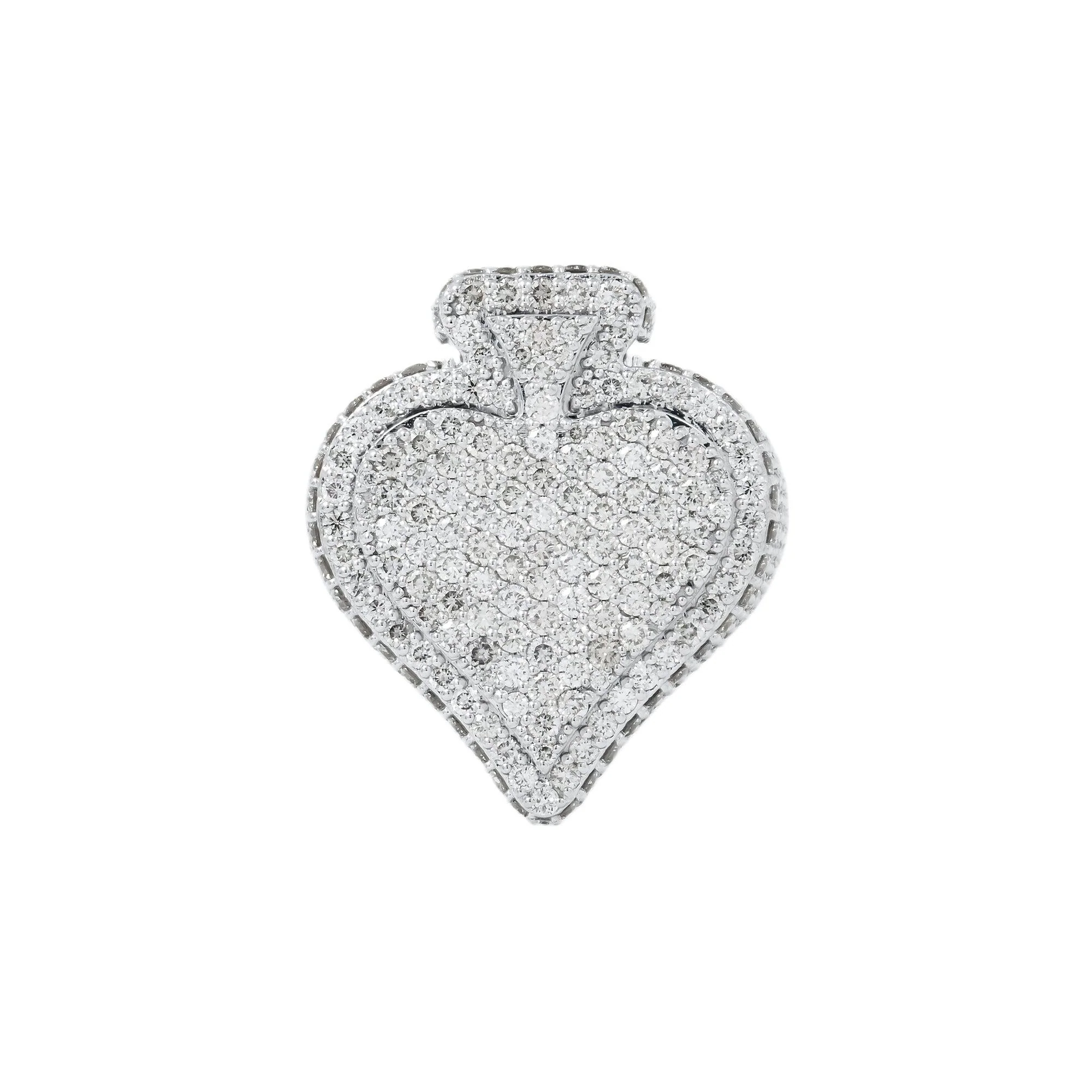 10K GOLD ROUND DIAMOND SPADE STATEMENT RING 5.70 CT