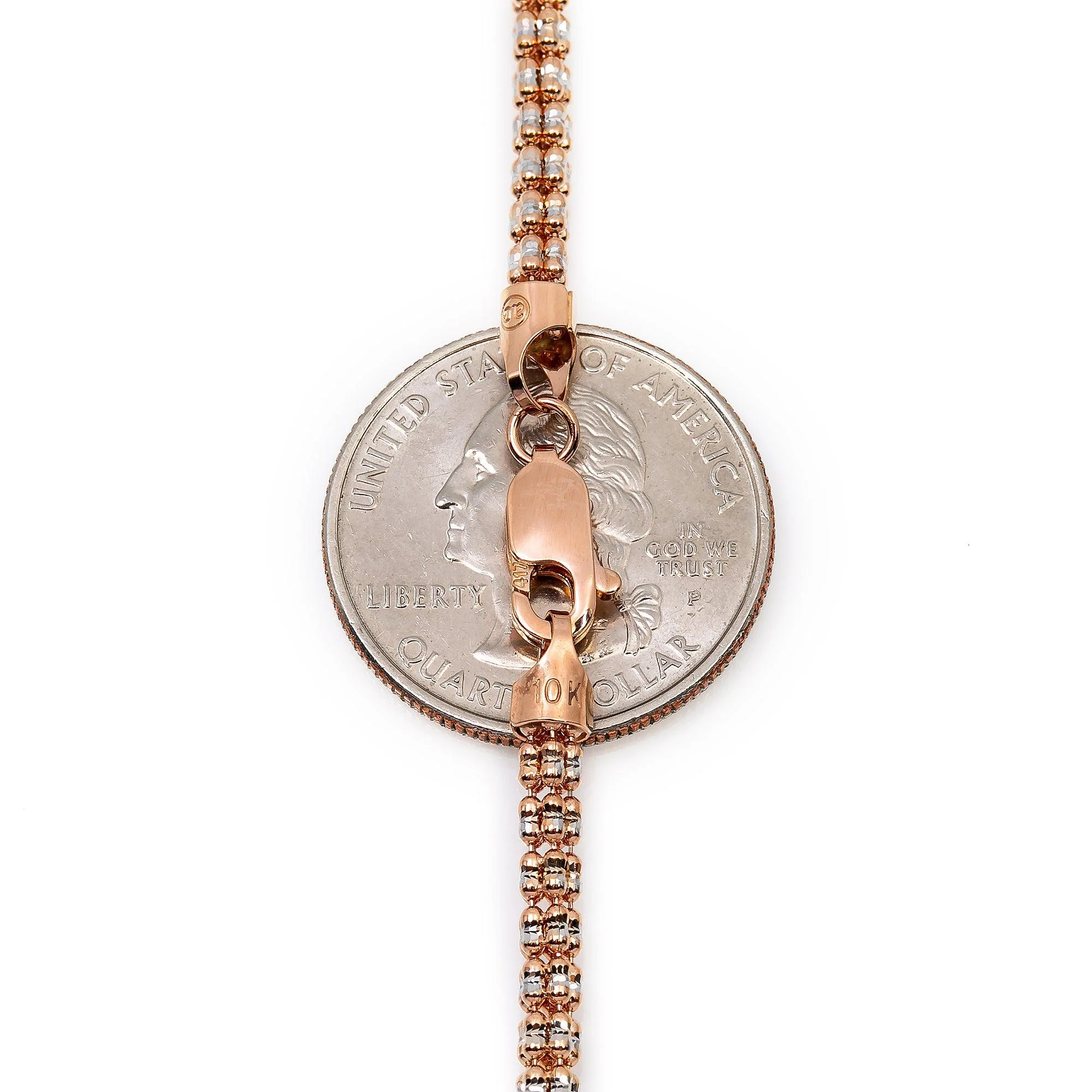 10K Rose Gold 3.35mm Ice Chain Available In Sizes 18"-26" - Image 7