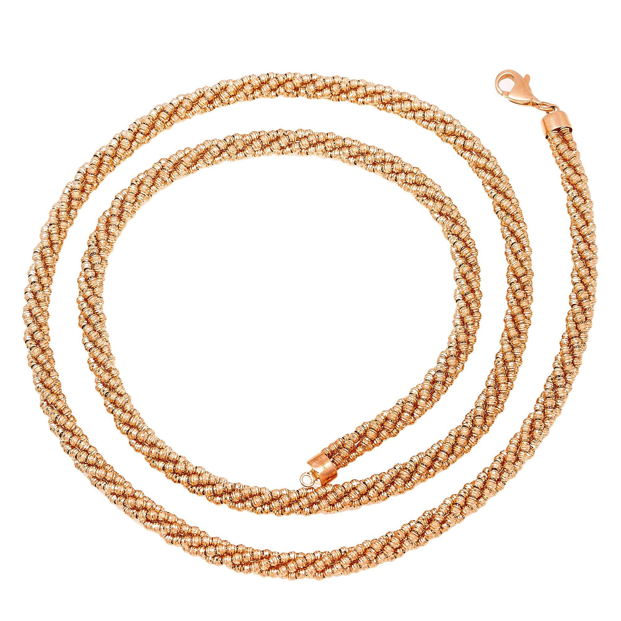 10K ROSE GOLD 4.61MM MOON LASER CHAIN AVAILABLE IN SIZES 18"-26" - Image 5