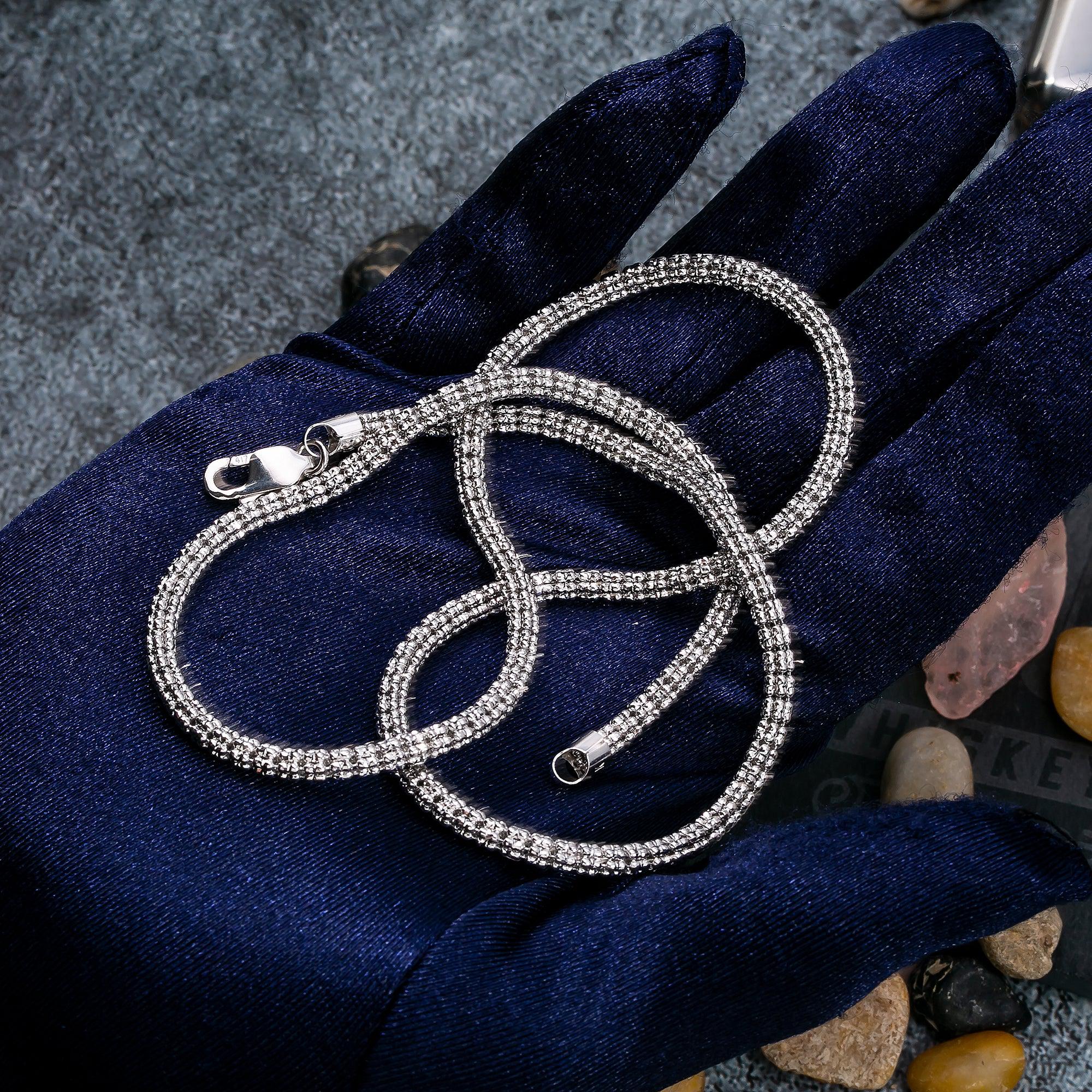 10K WHITE GOLD 3.43MM ICE CHAIN - Image 2