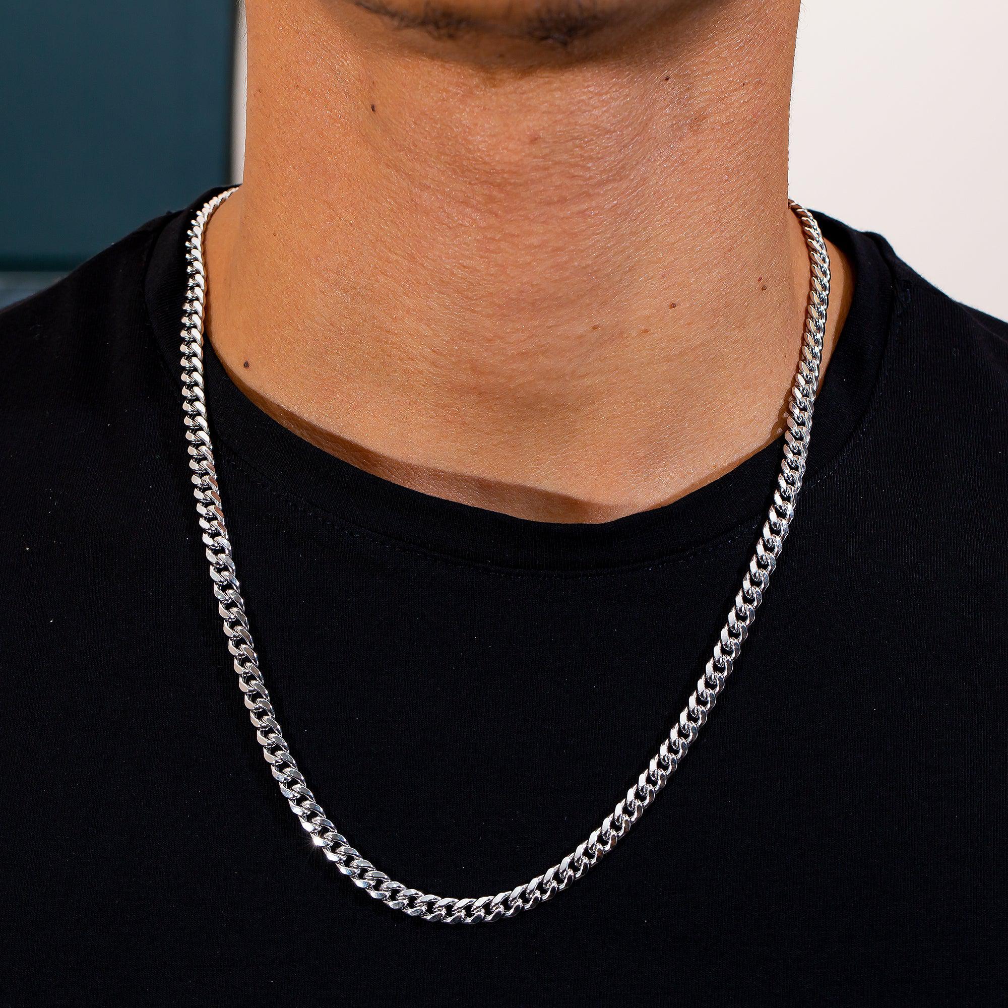 10K White Gold 5.14mm Hollow Cuban Chain Available In Sizes 18"-26" - Image 2