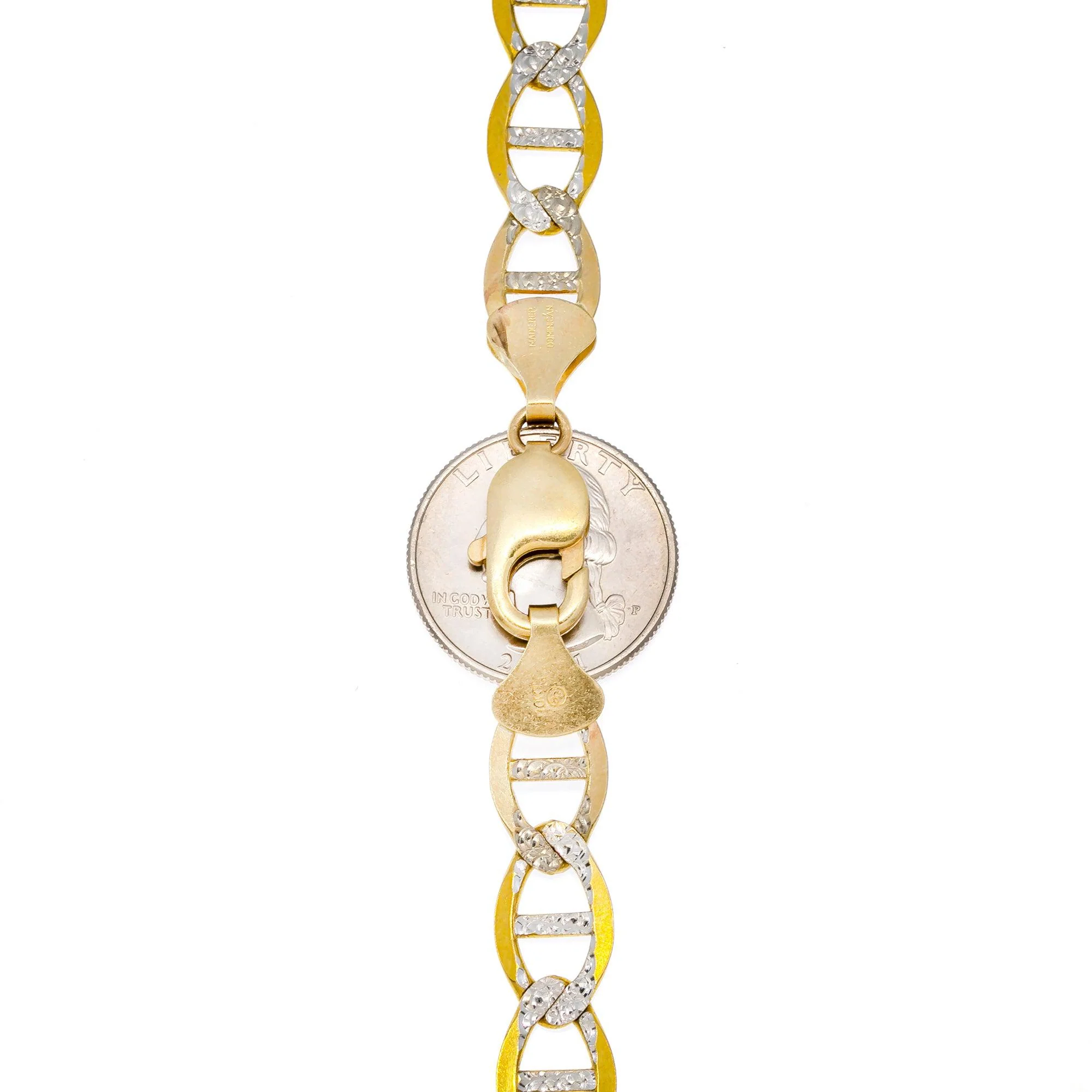 10k Yellow Gold 11mm Diamond Cut Gucci Chain Available In Sizes 18"-26" - Image 7