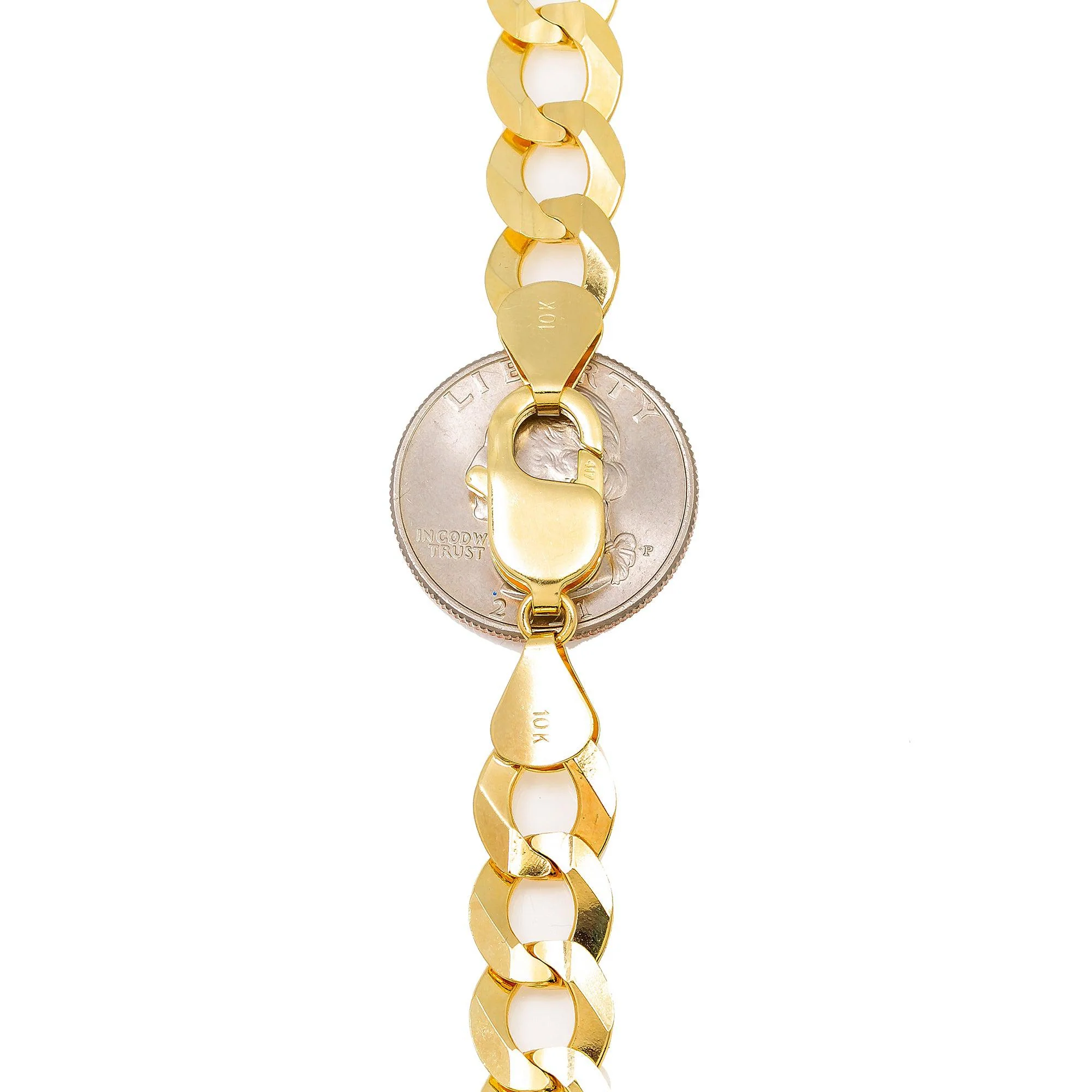 10k Yellow Gold 11mm Open Cuban Link Available In Sizes 18"-26" - Image 7