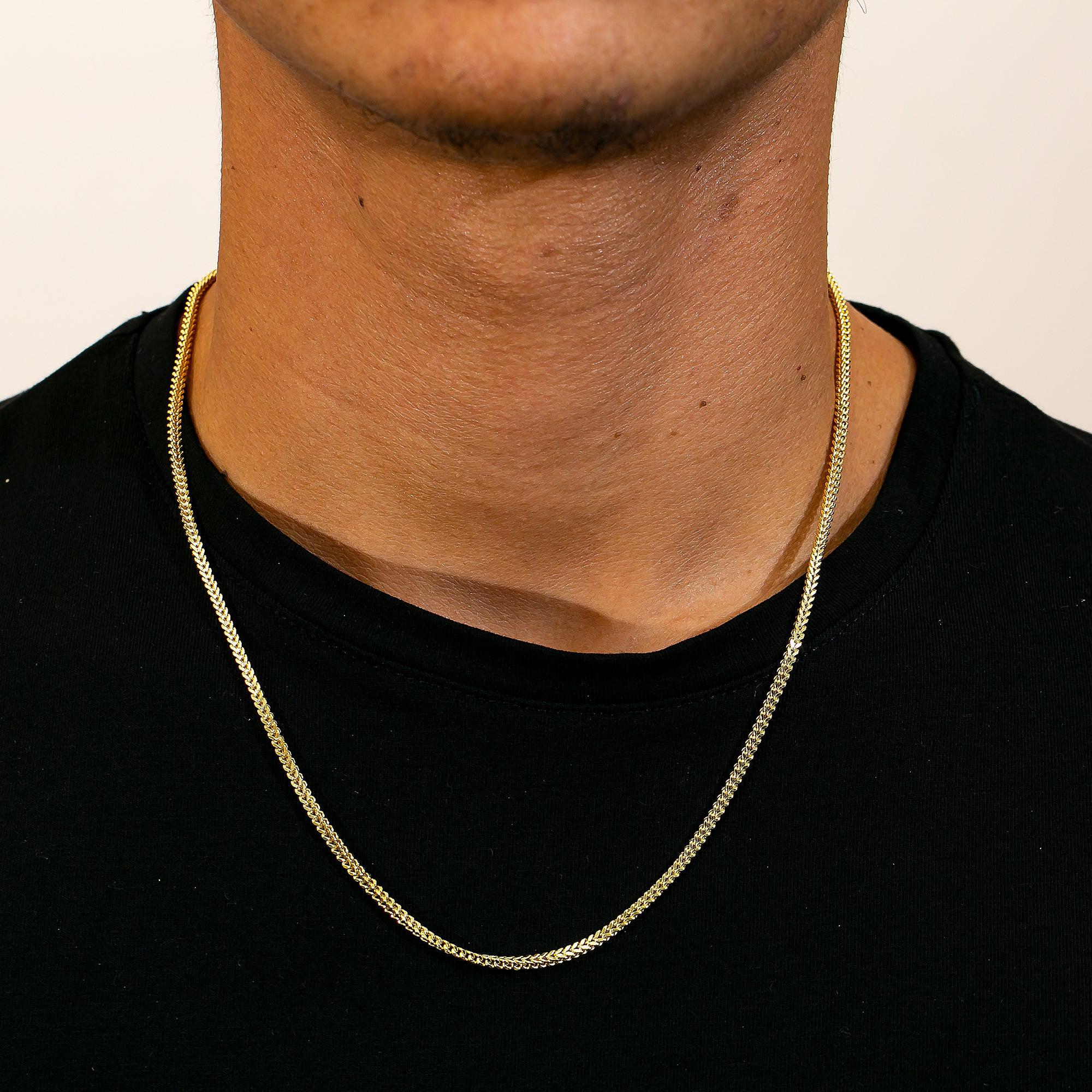 10K Yellow Gold 2.35mm Hollow Franco Chain Length Available 18"-26" - Image 4