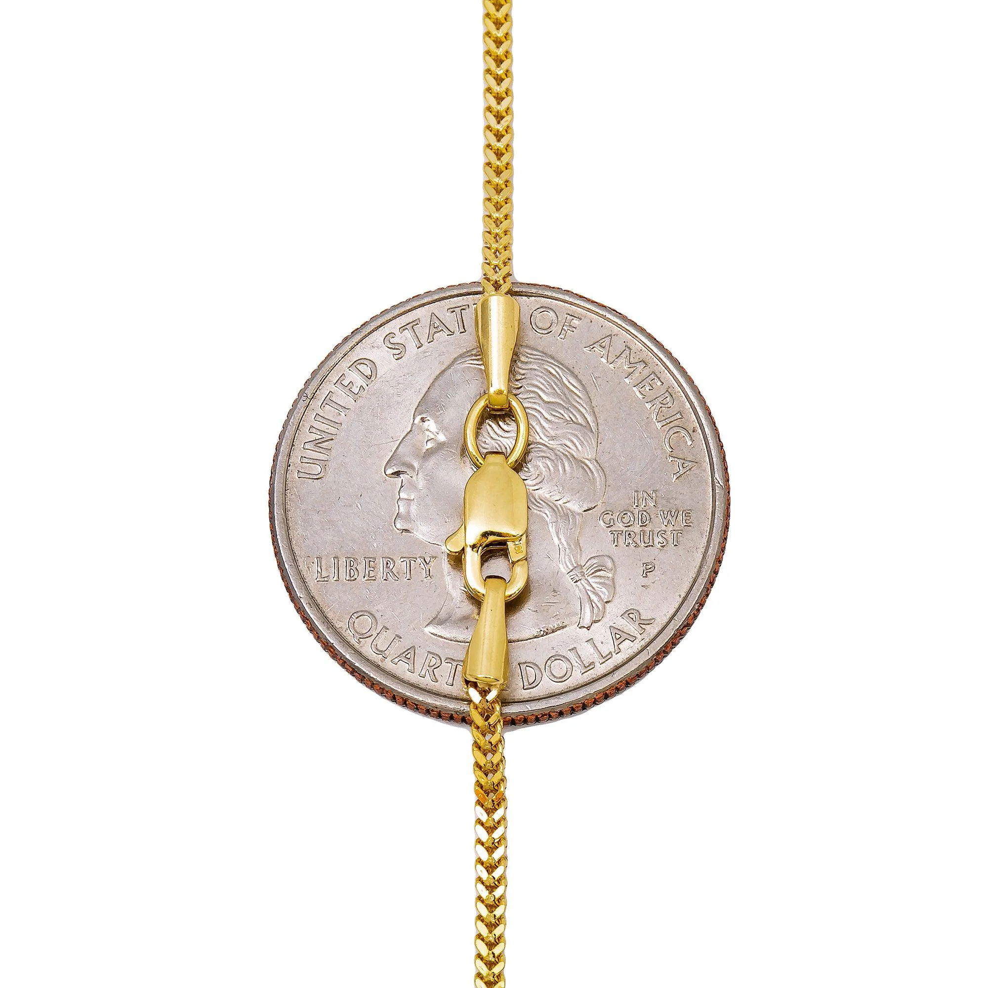 10K Yellow Gold 2mm Hollow Box Franco Chain Available In Sizes 18"-26" - Image 6