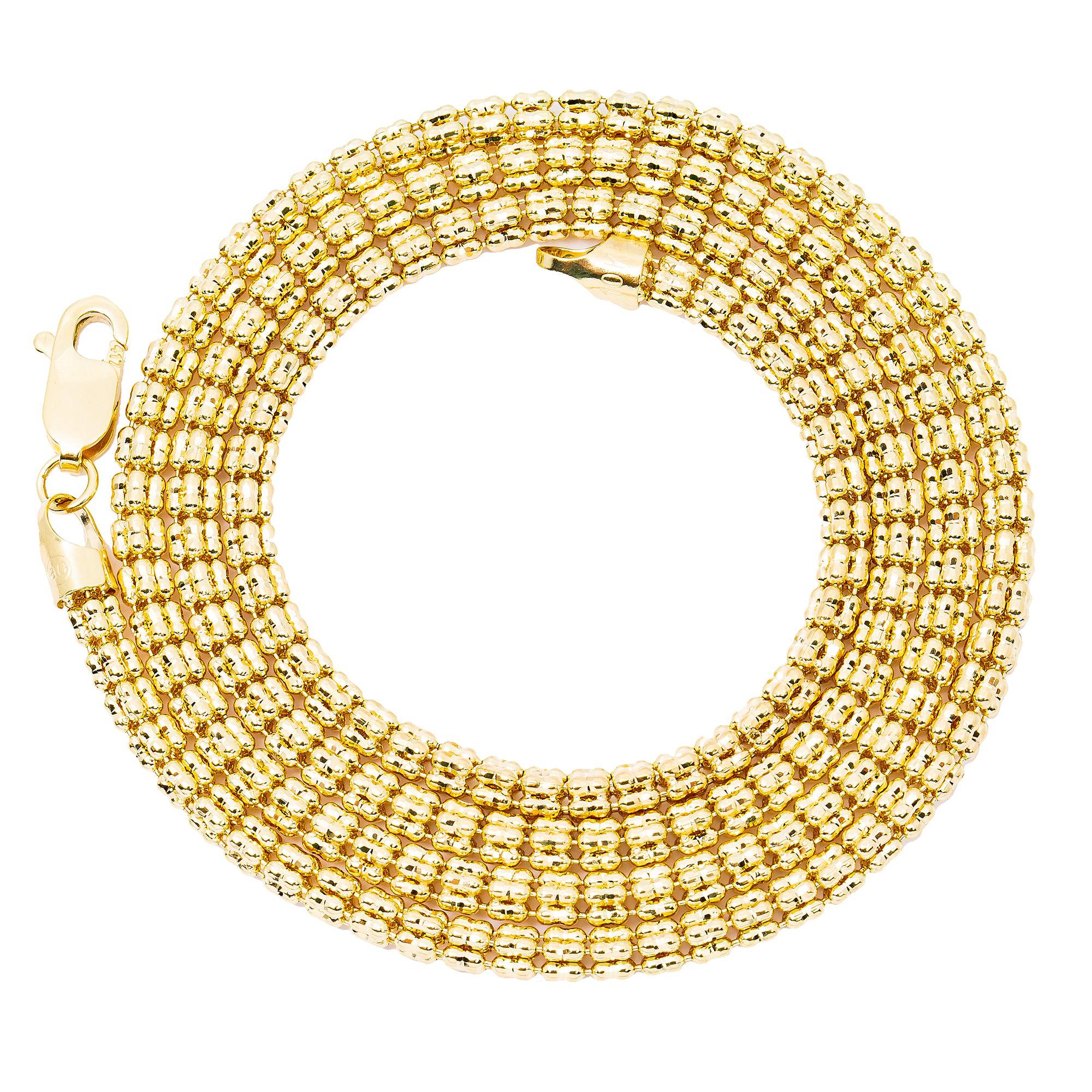 10K Yellow Gold 3.78mm Ice Chain Available In Sizes 18"-26" - Image 5
