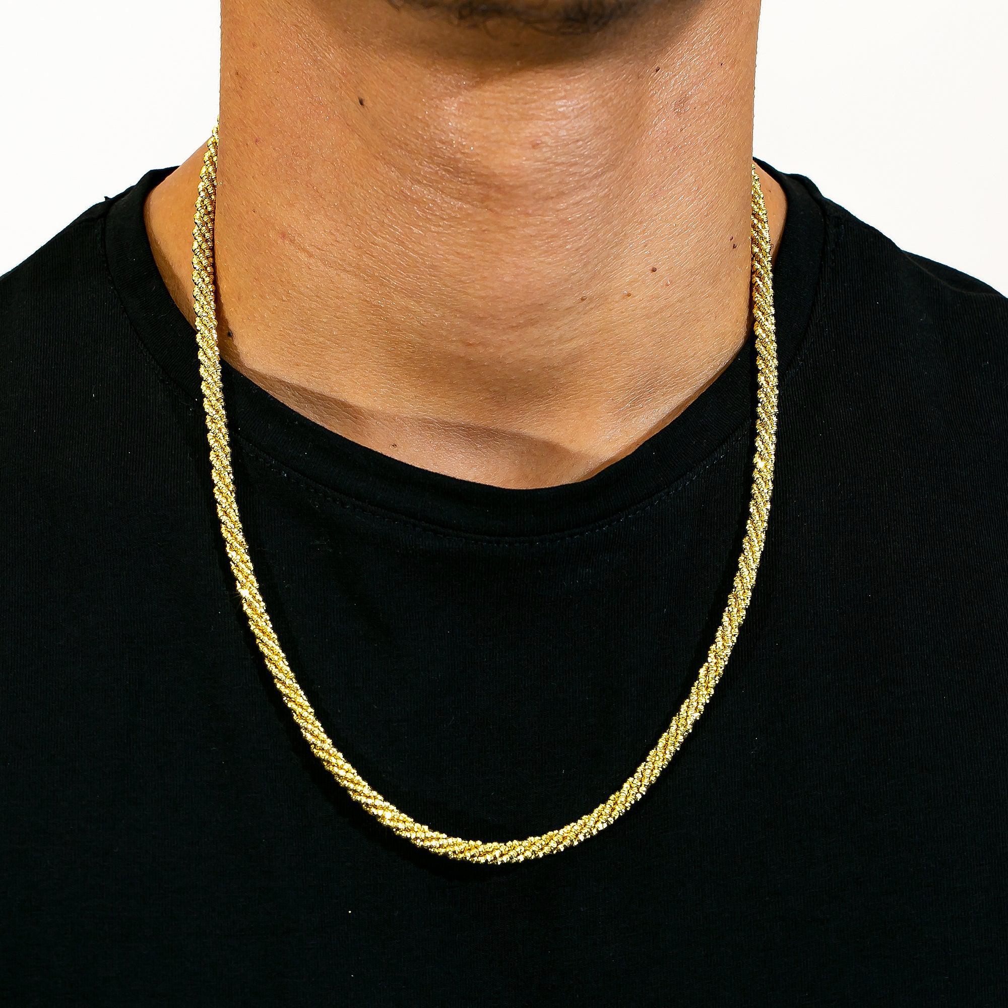 10k Yellow Gold 4.12mm Moon Laser Chain Available In Sizes 18"-26" - Image 4