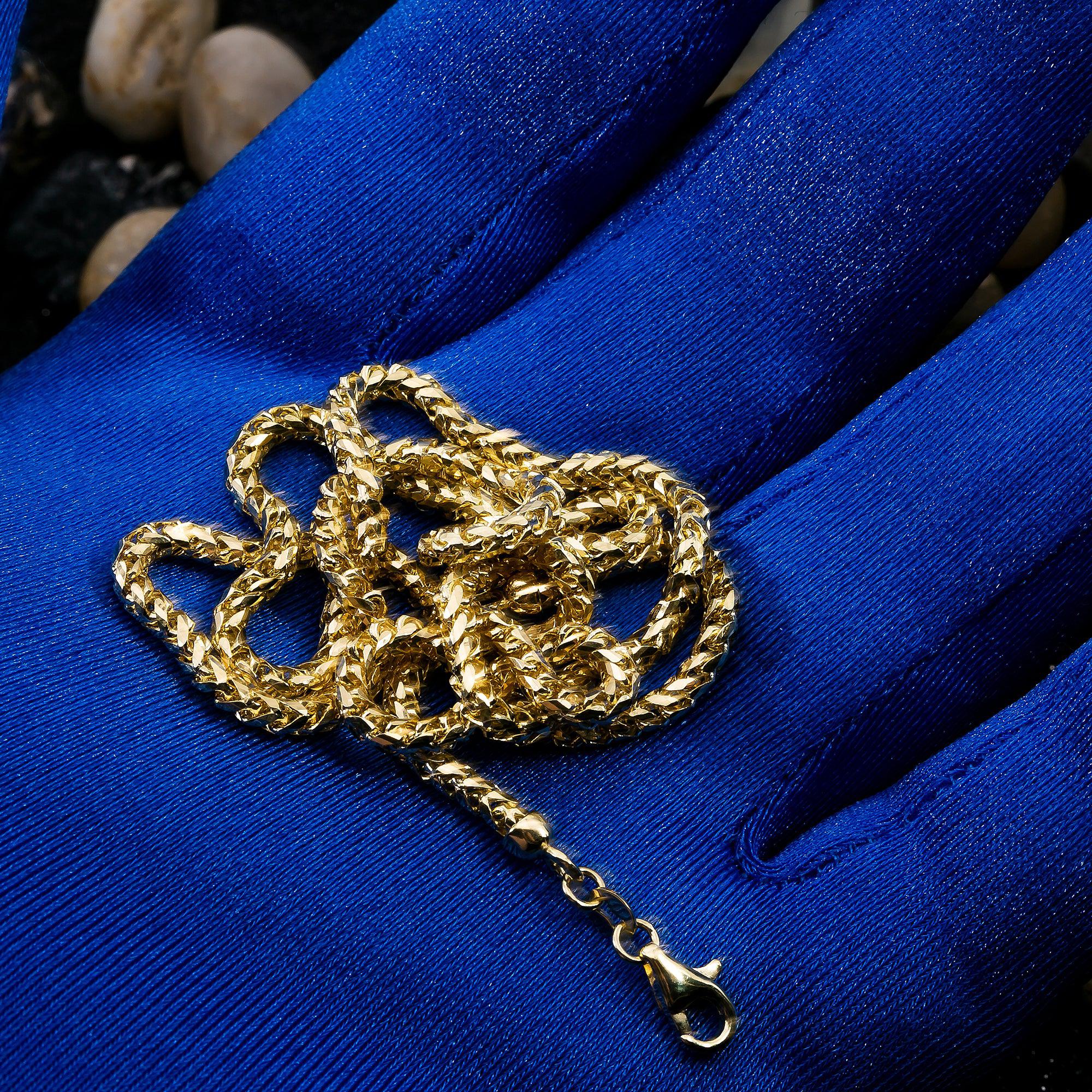 10k Yellow Gold 4mm Millennium Franco Chain Available In Sizes 18"-26" - Image 4