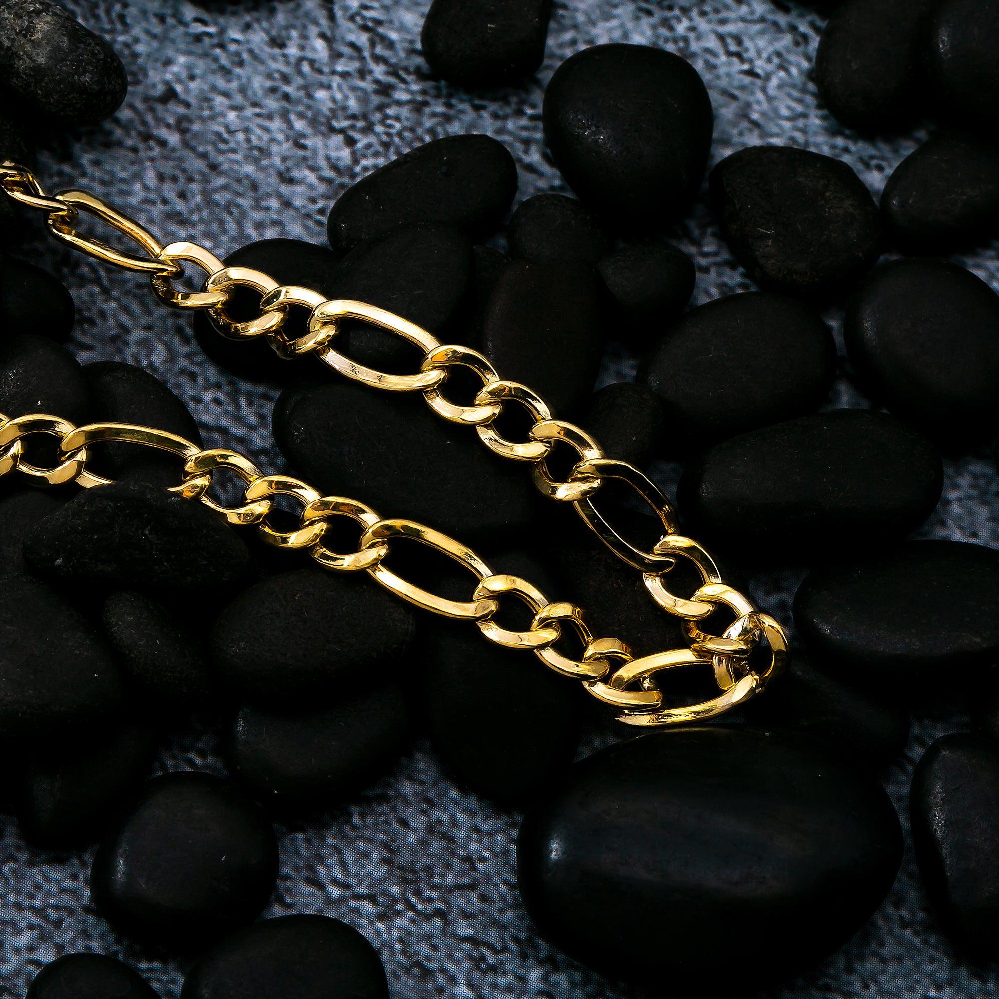 10K Yellow Gold 5.04mm Hollow Figaro Chain Available In Sizes 18"-26" - Image 6