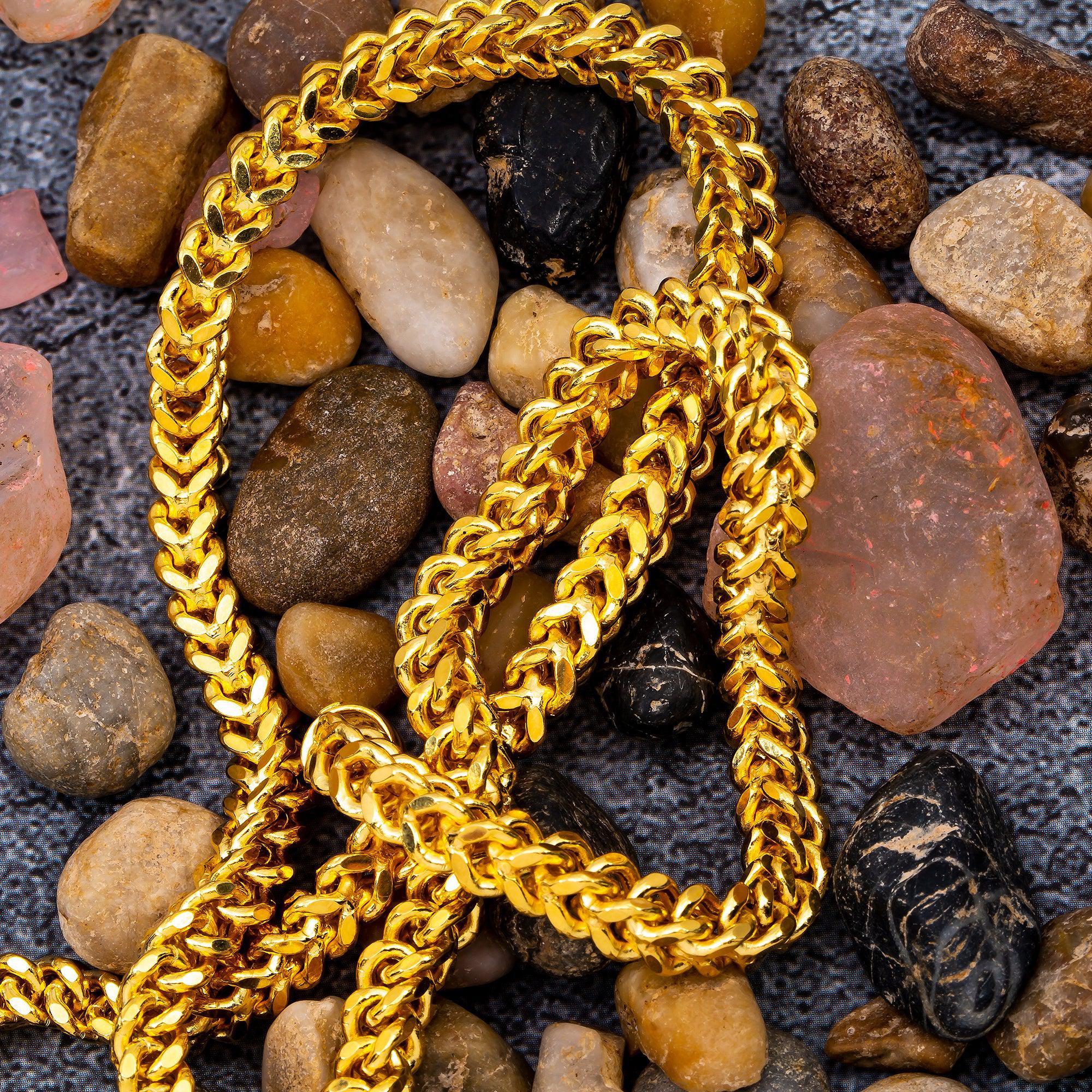 10K Yellow Gold 5.13mm Hollow Box Franco Chain Available In Sizes 18"-26" - Image 2