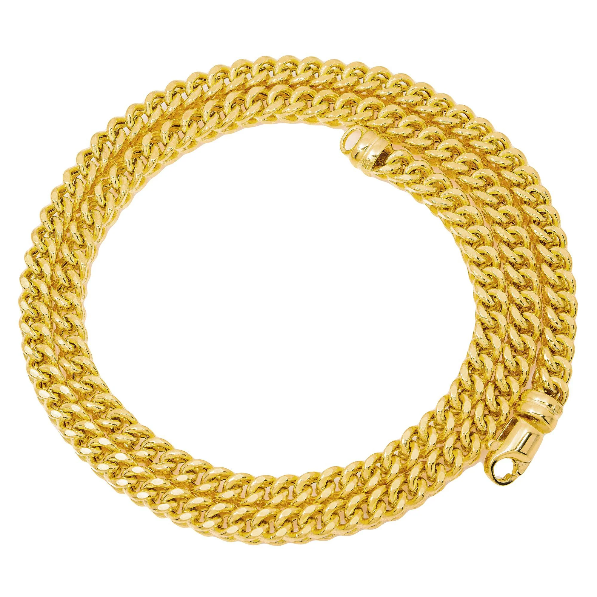 10K Yellow Gold 5.13mm Hollow Box Franco Chain Available In Sizes 18"-26" - Image 5