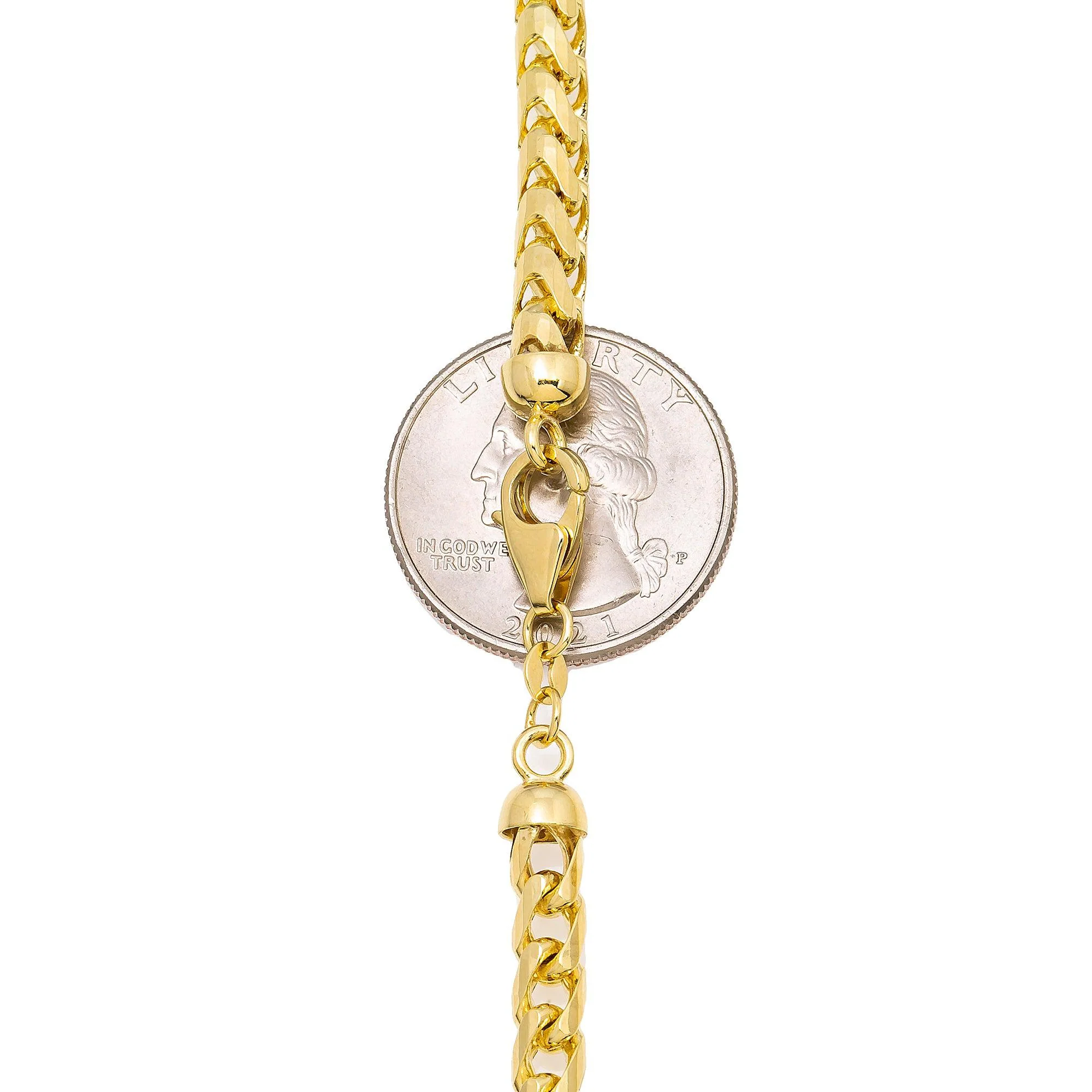 10k Yellow Gold 5mm Millennium Franco Chain Available In Sizes 18"-26" - Image 6
