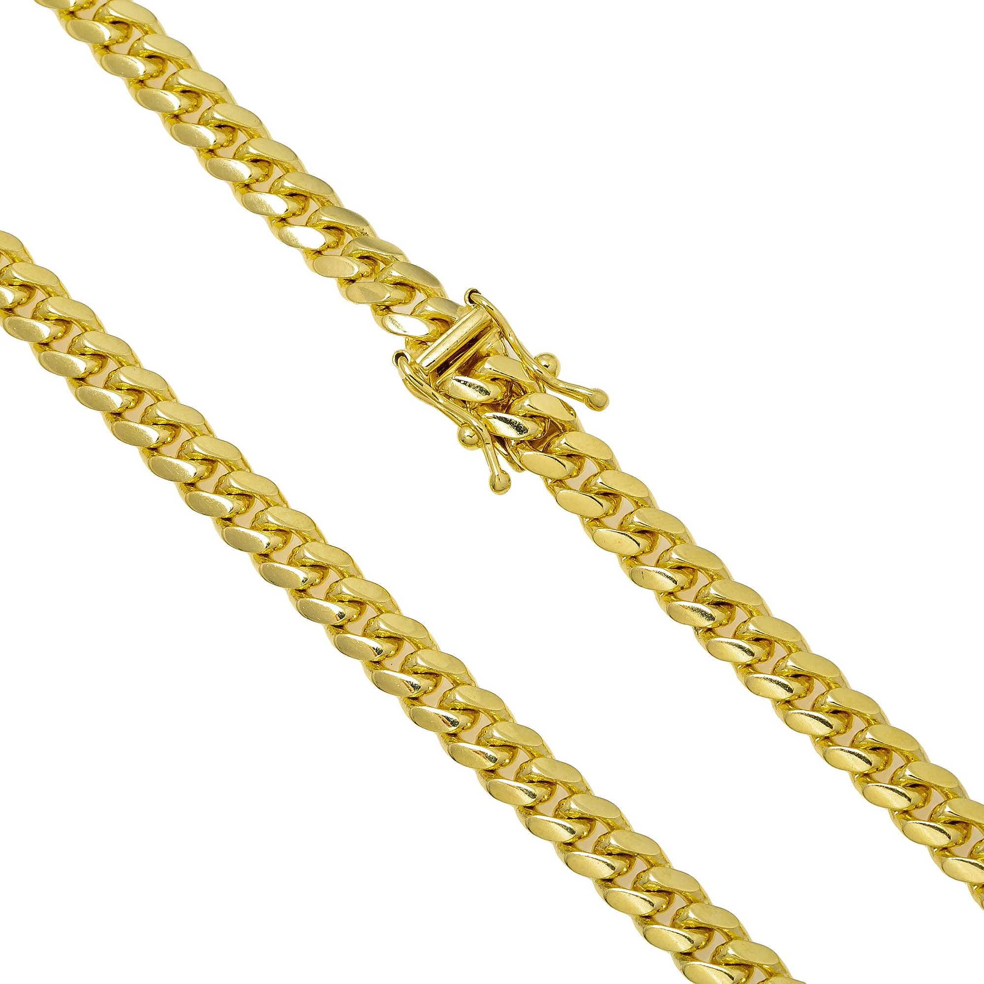 10K Yellow Gold 5mm Solid Miami Cuban Link Chain Available In Sizes 18"-24" - Image 5