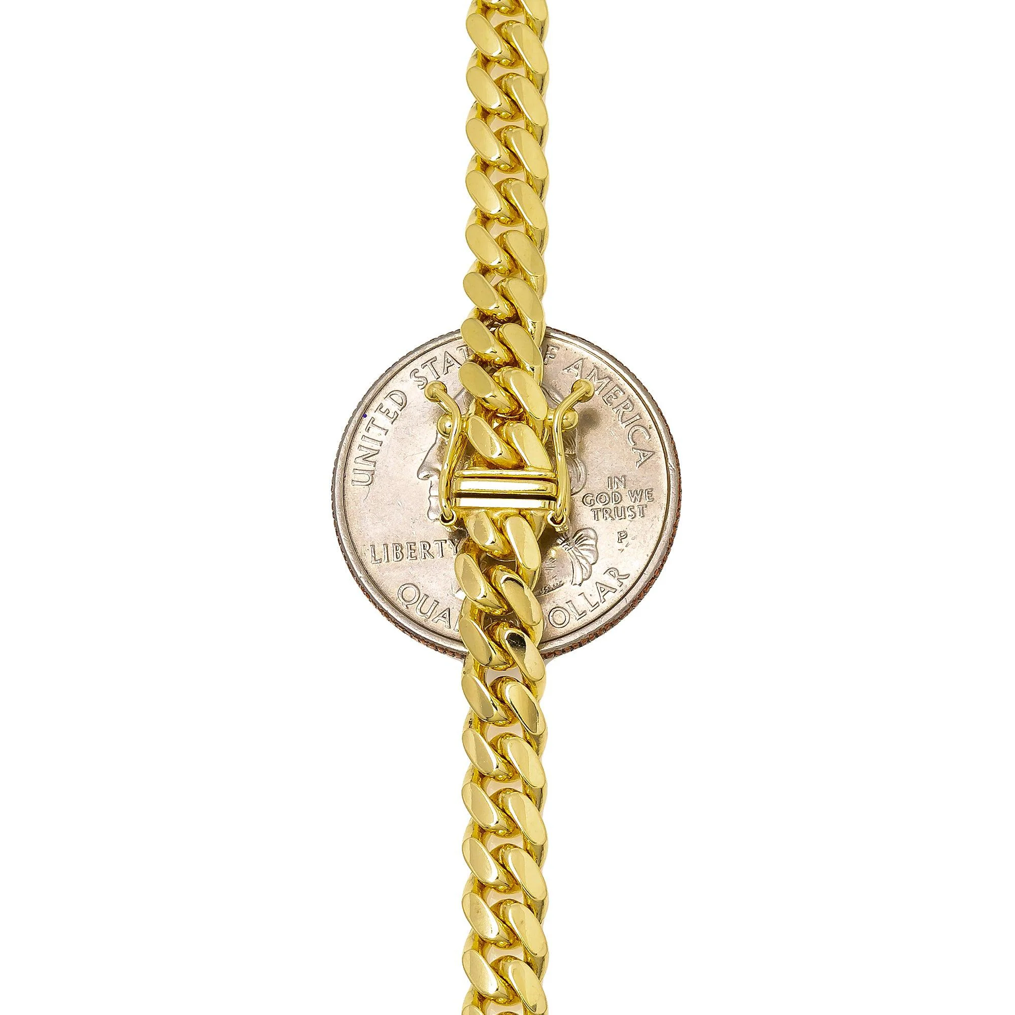 10K Yellow Gold 6mm Solid Miami Cuban Link Chain Available In Sizes 18"-26" - Image 7