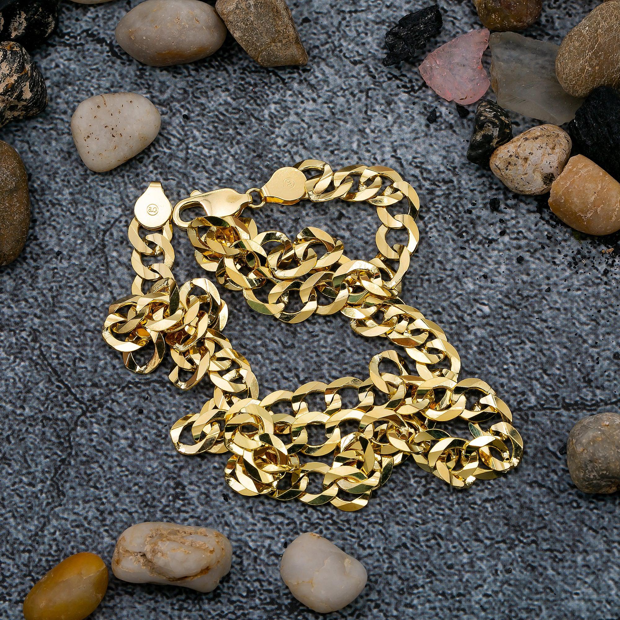 10k Yellow Gold 7mm Solid Open Cuban Link Available In Sizes 18"-26" - Image 4