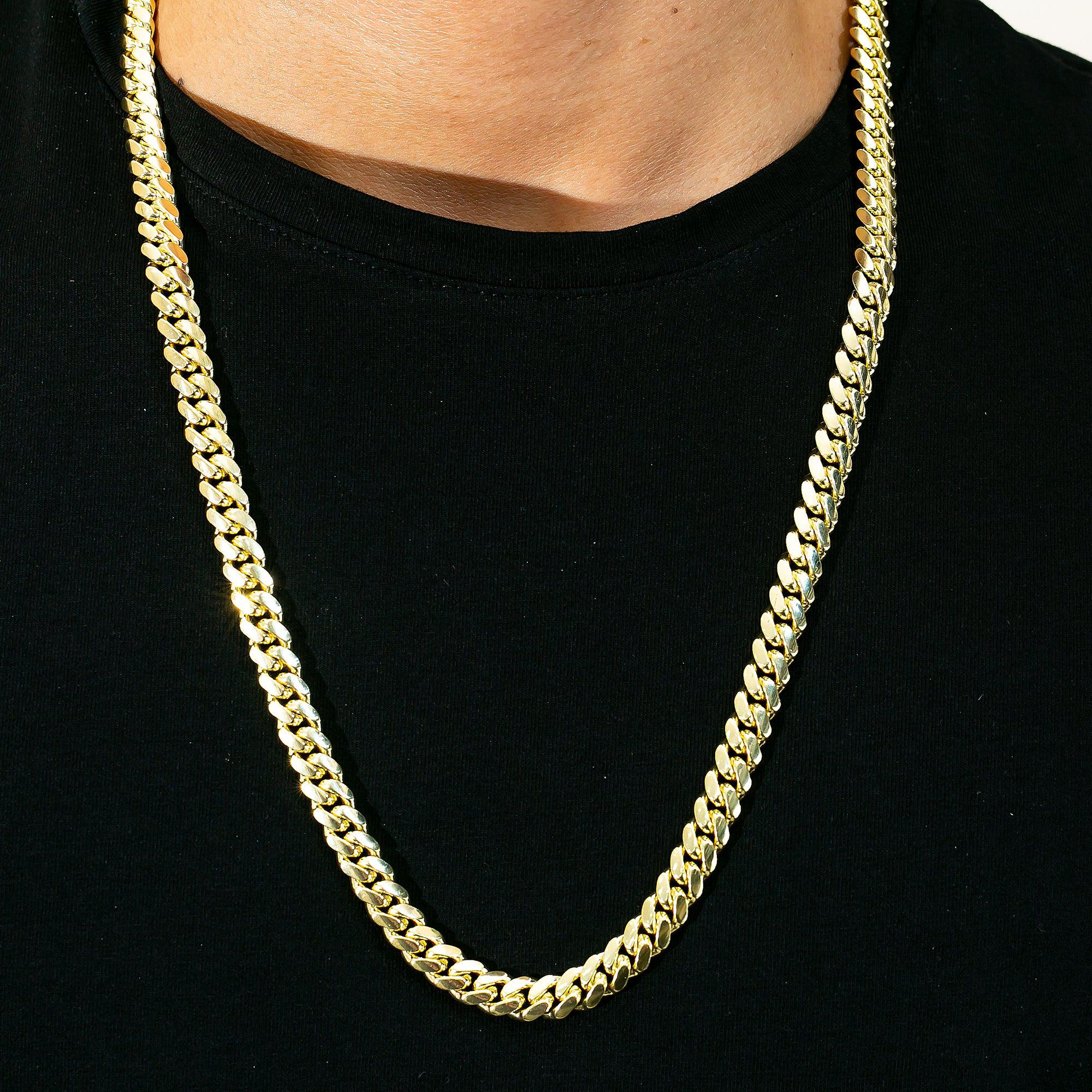 10K Yellow Gold 8mm Solid Miami Cuban Link Chain Available In Sizes 18"-26" - Image 2