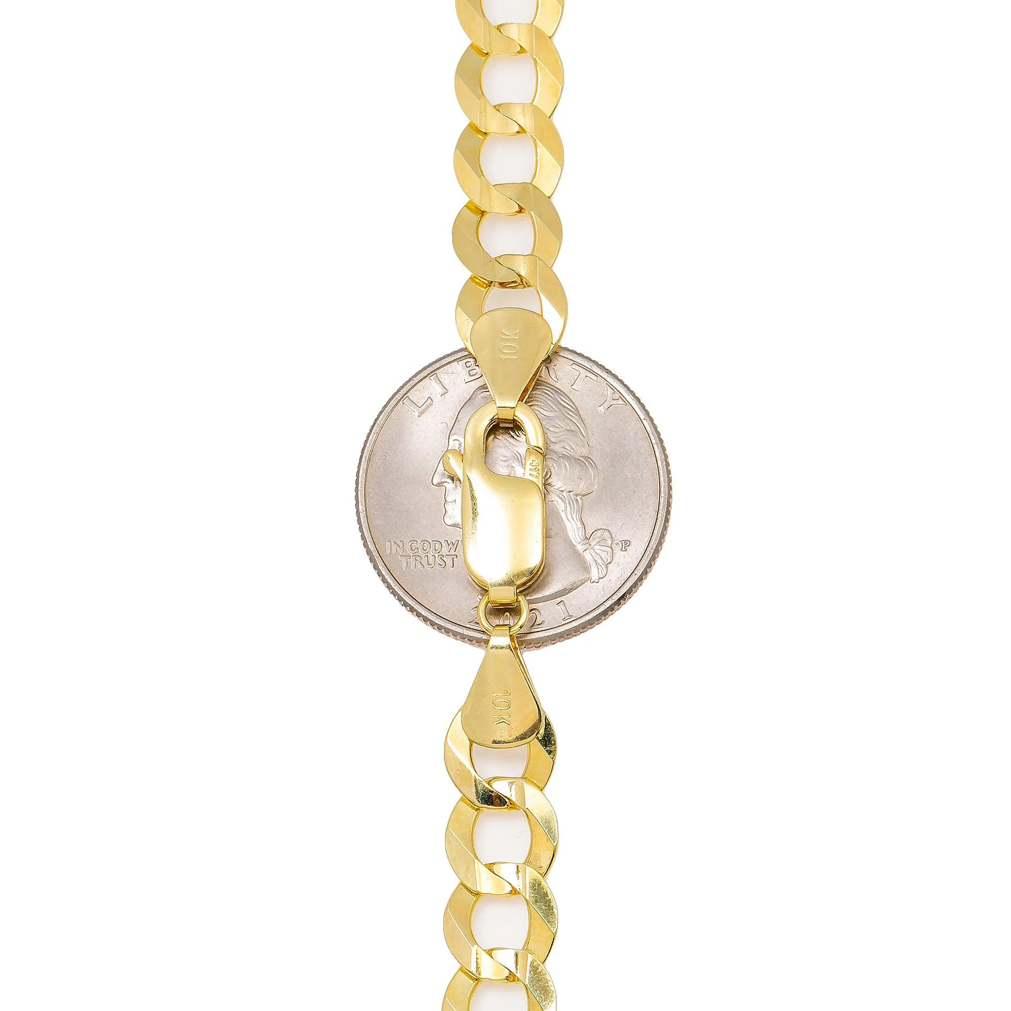 10k Yellow Gold 9mm Solid Open Cuban Link Available In Sizes 18"-26" - Image 7