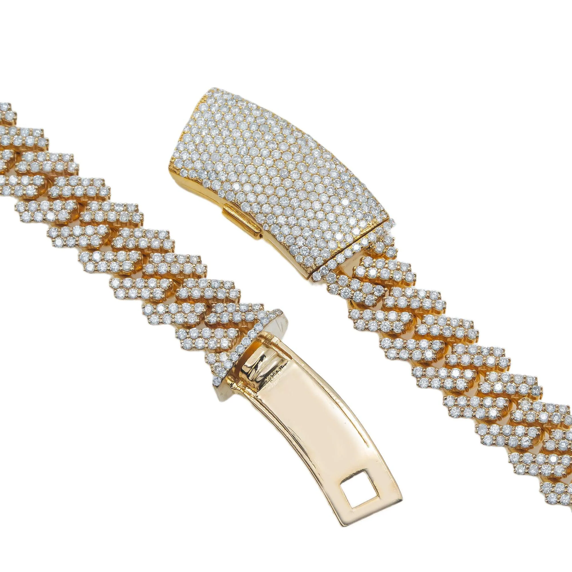 10K YELLOW GOLD DIAMOND 22"/12MM CUBAN LINK CHAIN 23.54 CT - Image 3