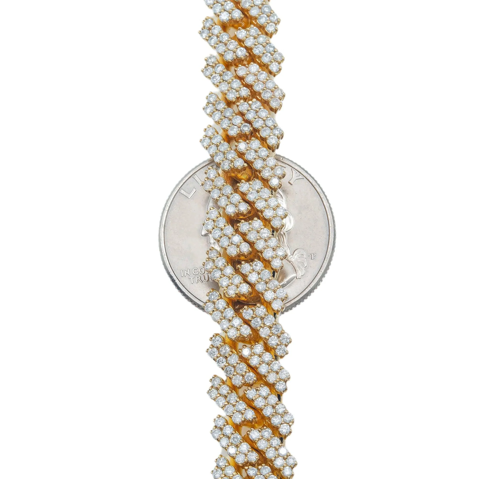 10K YELLOW GOLD DIAMOND 22"/12MM CUBAN LINK CHAIN 23.54 CT - Image 6