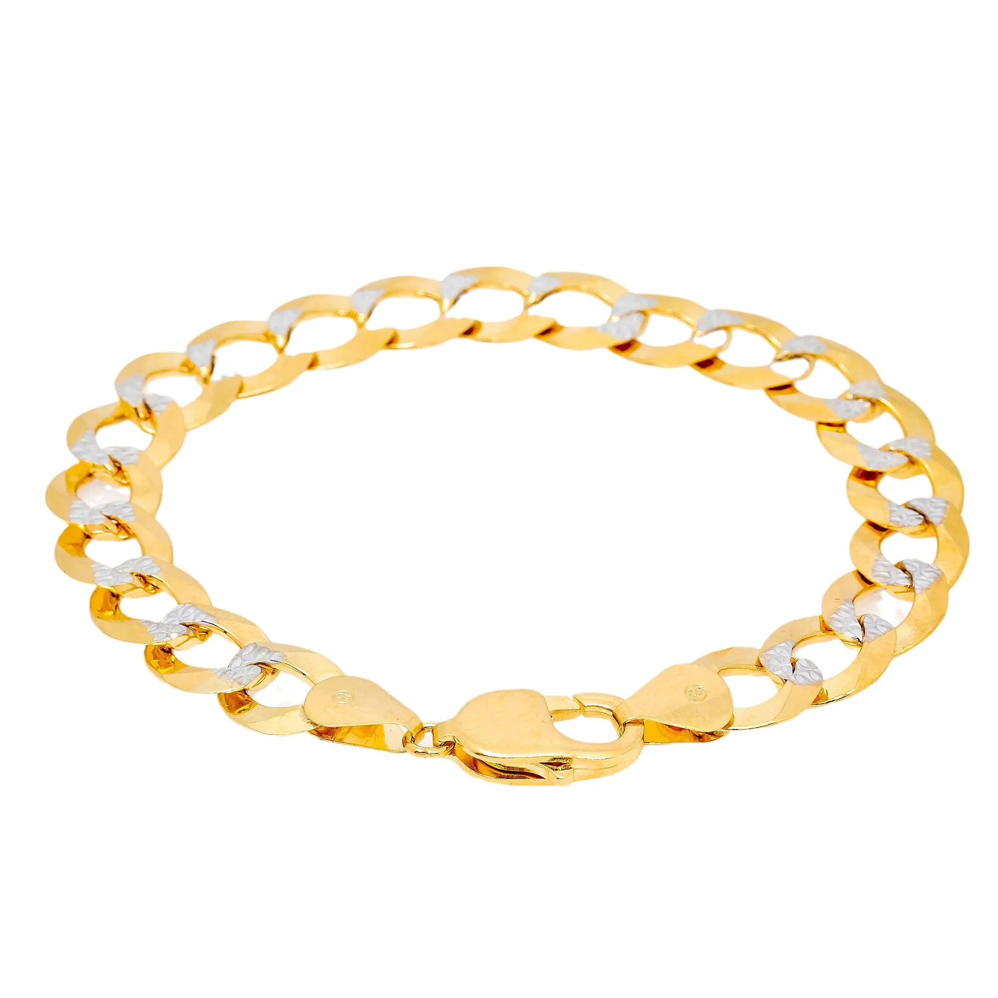 10K YELLOW GOLD CUBAN BRACELET - Image 3
