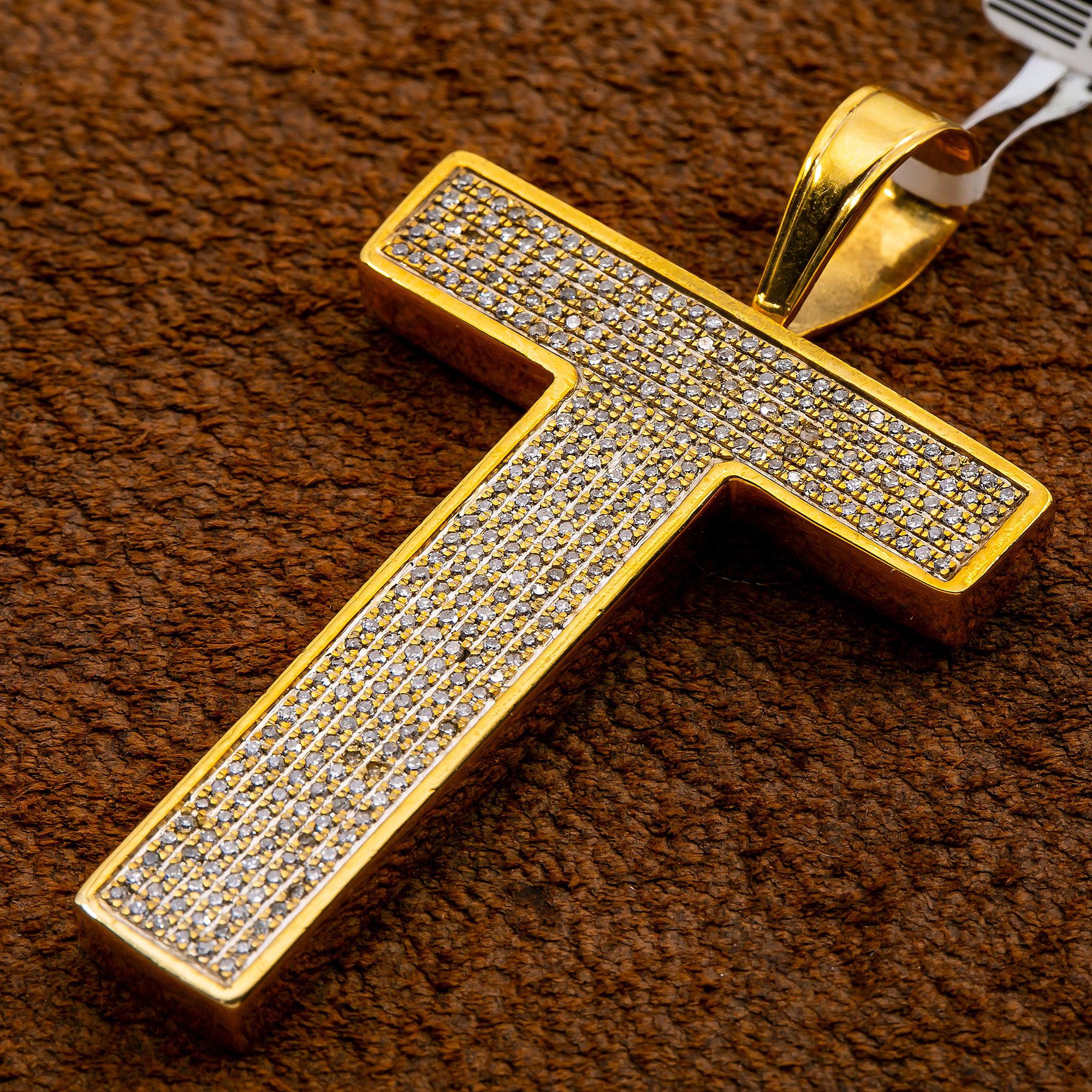 10K Yellow Gold Unisex T Letter with 1.05 CT Diamond - Image 2