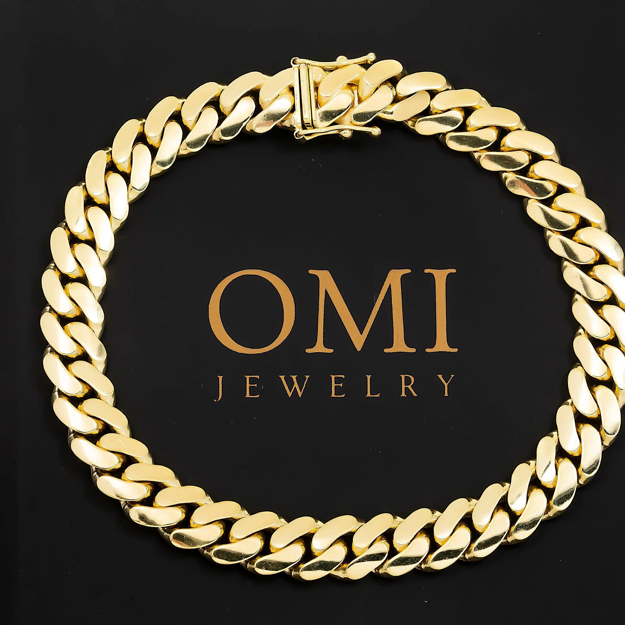 14K GOLD 10MM HOLLOW MIAMI CUBAN LINK BRACELET - Image 3