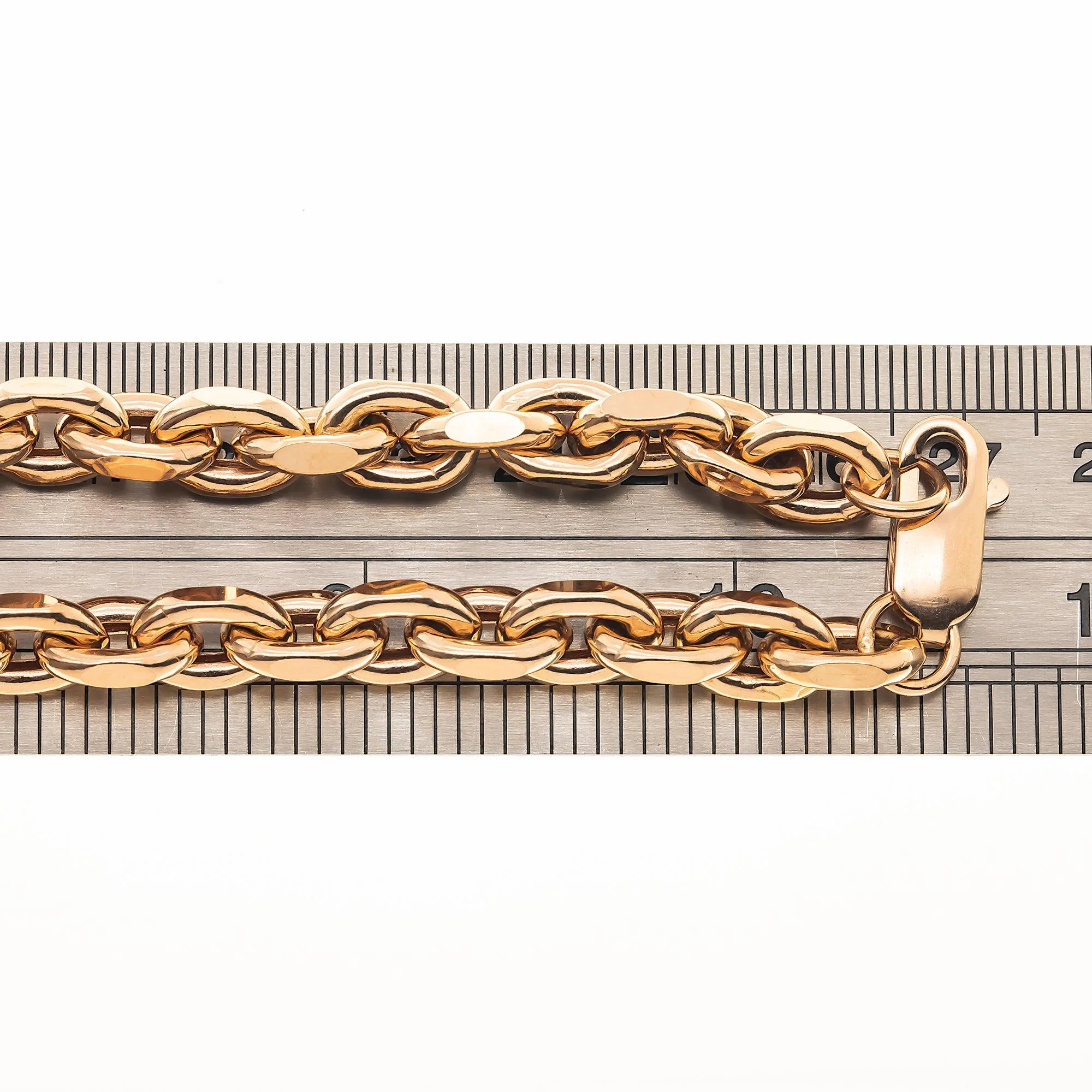 14K GOLD 3MM ROLO BELCHER CHAIN - Image 17