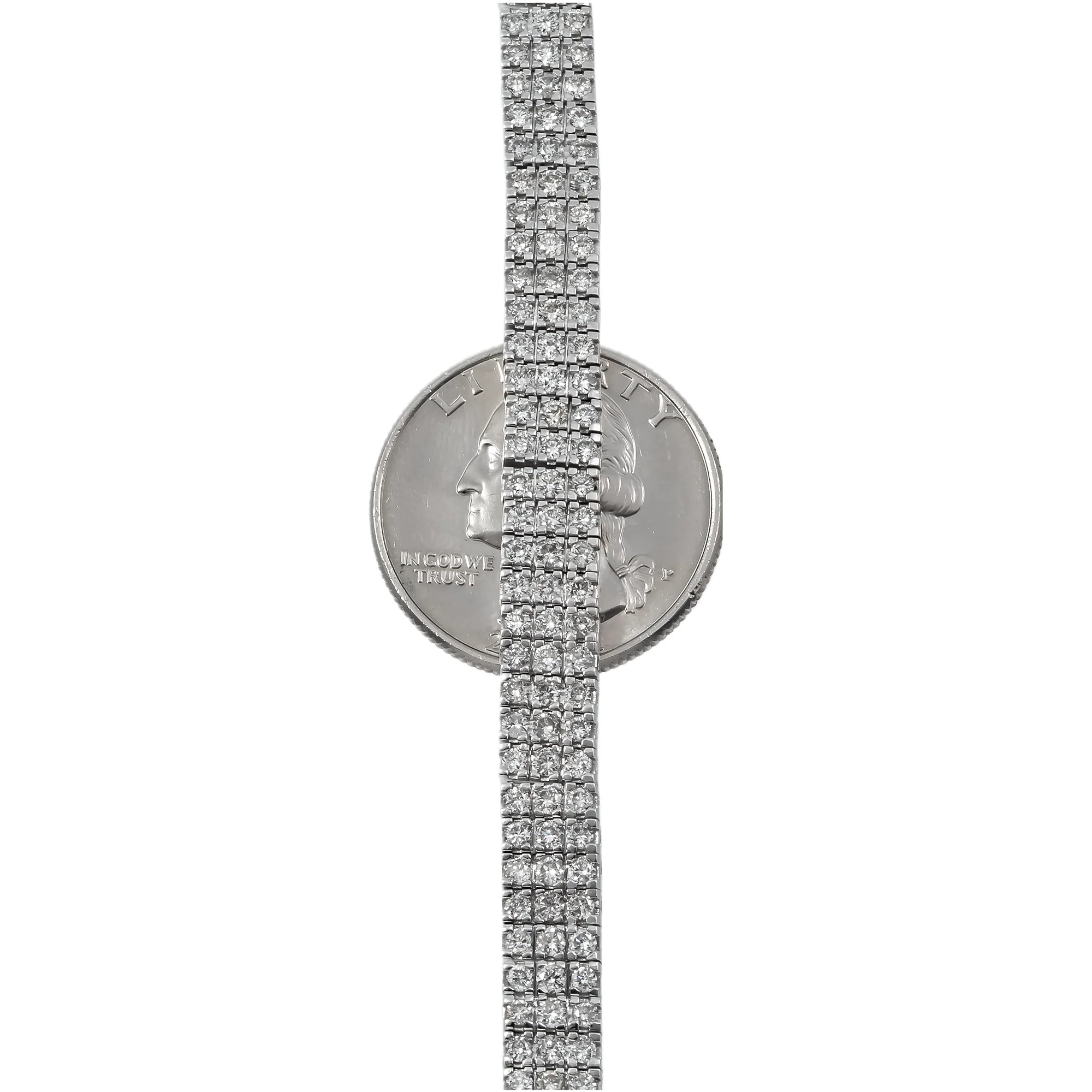 14K GOLD 7MM ROUND DIAMOND MULTIROW TENNIS CHAIN 17.00 CT - Image 5