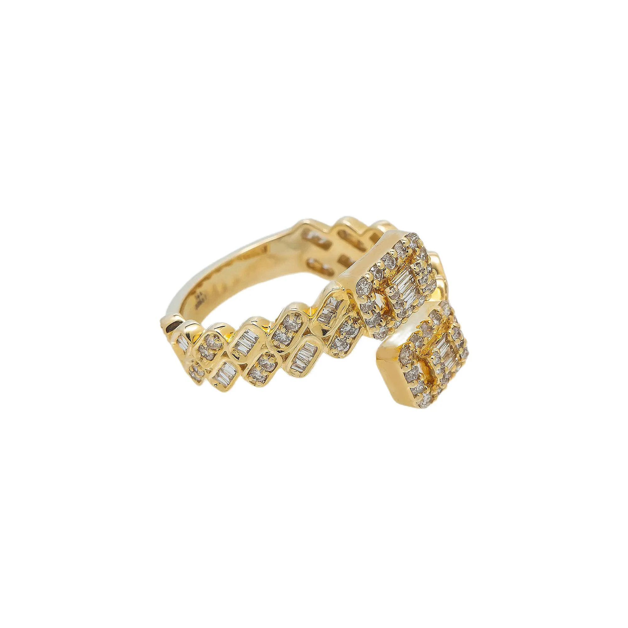 14K GOLD BAGUETTE DIAMOND SQUARE SHAPE RING 0.72 CT - Image 3