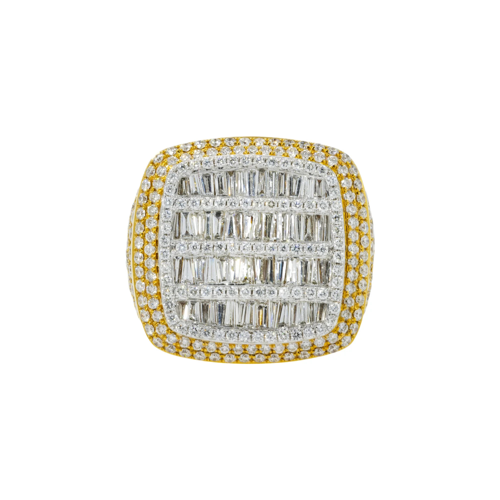 14K GOLD BAGUETTE DIAMOND STATEMENT RING 7.50 CTW