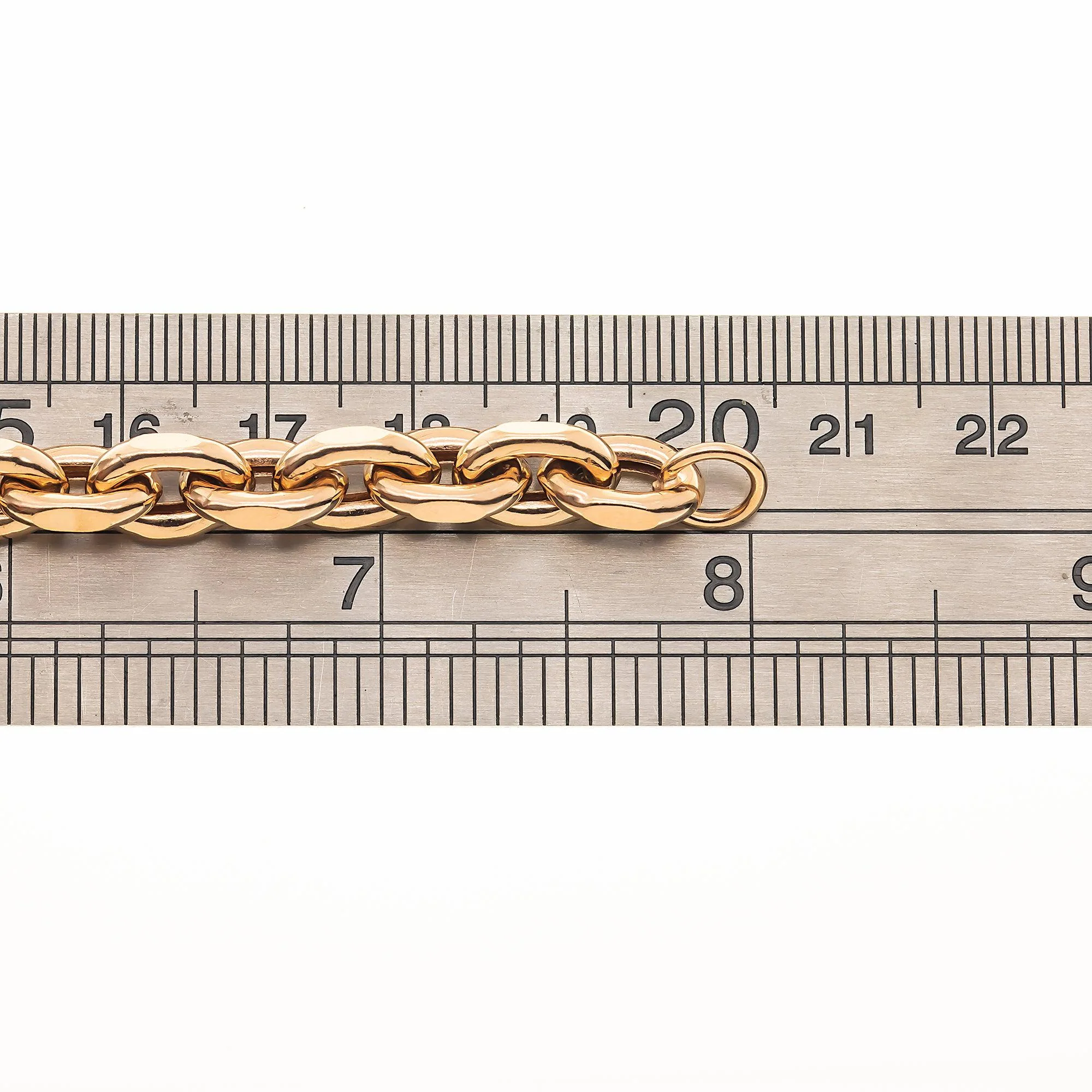 14K GOLD ROLO BELCHER CHAIN BRACELET - Image 11