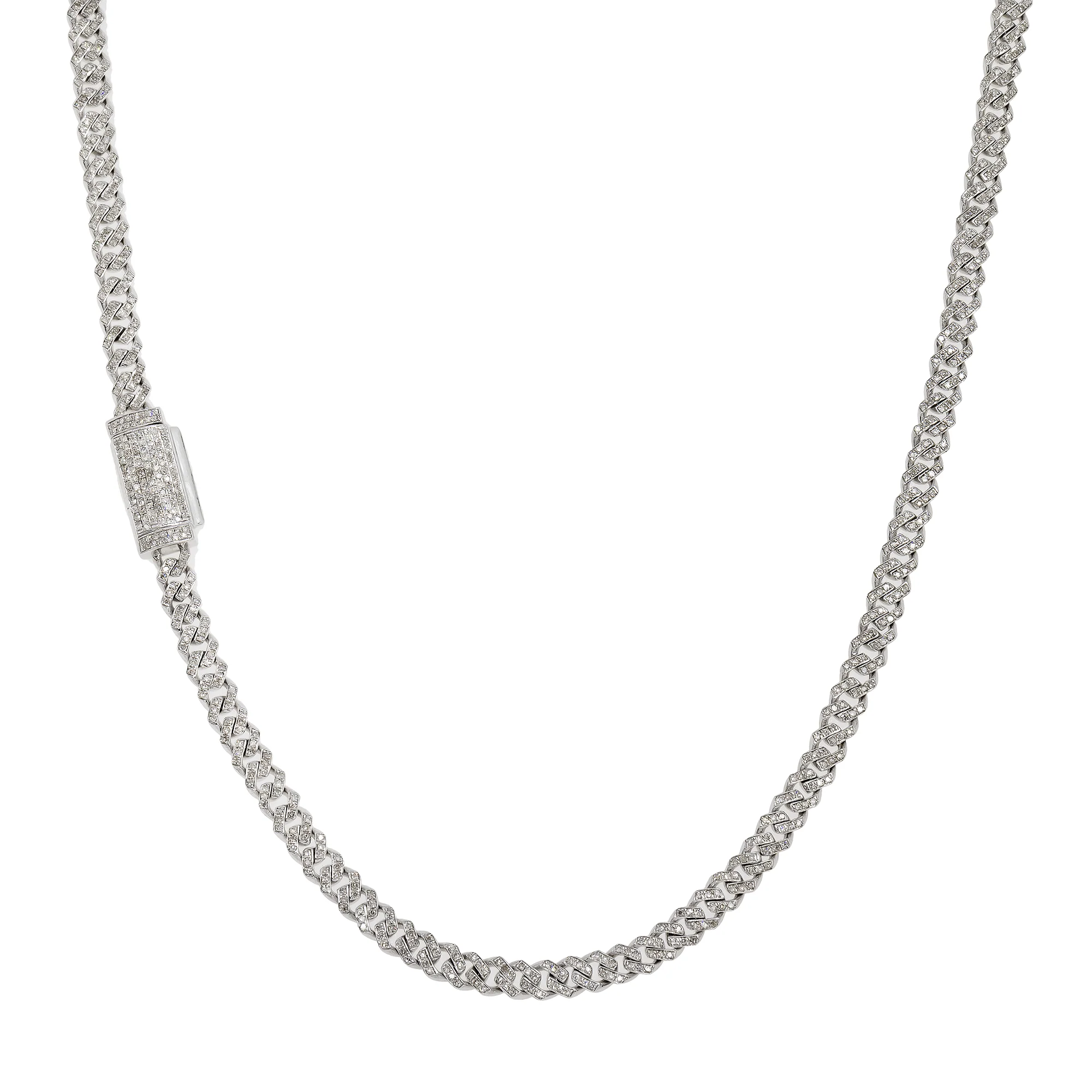 10K GOLD DIAMOND 4MM CUBAN LINK CHAIN 2.34 CT