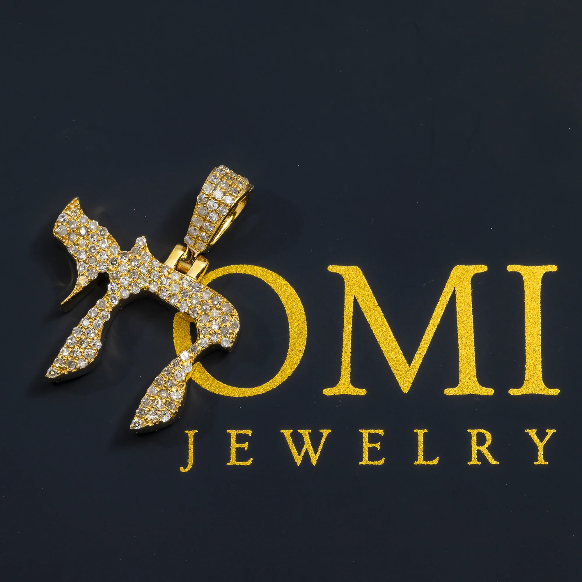 14K GOLD DIAMOND CHAI PENDANT 0.32 CT - Image 2