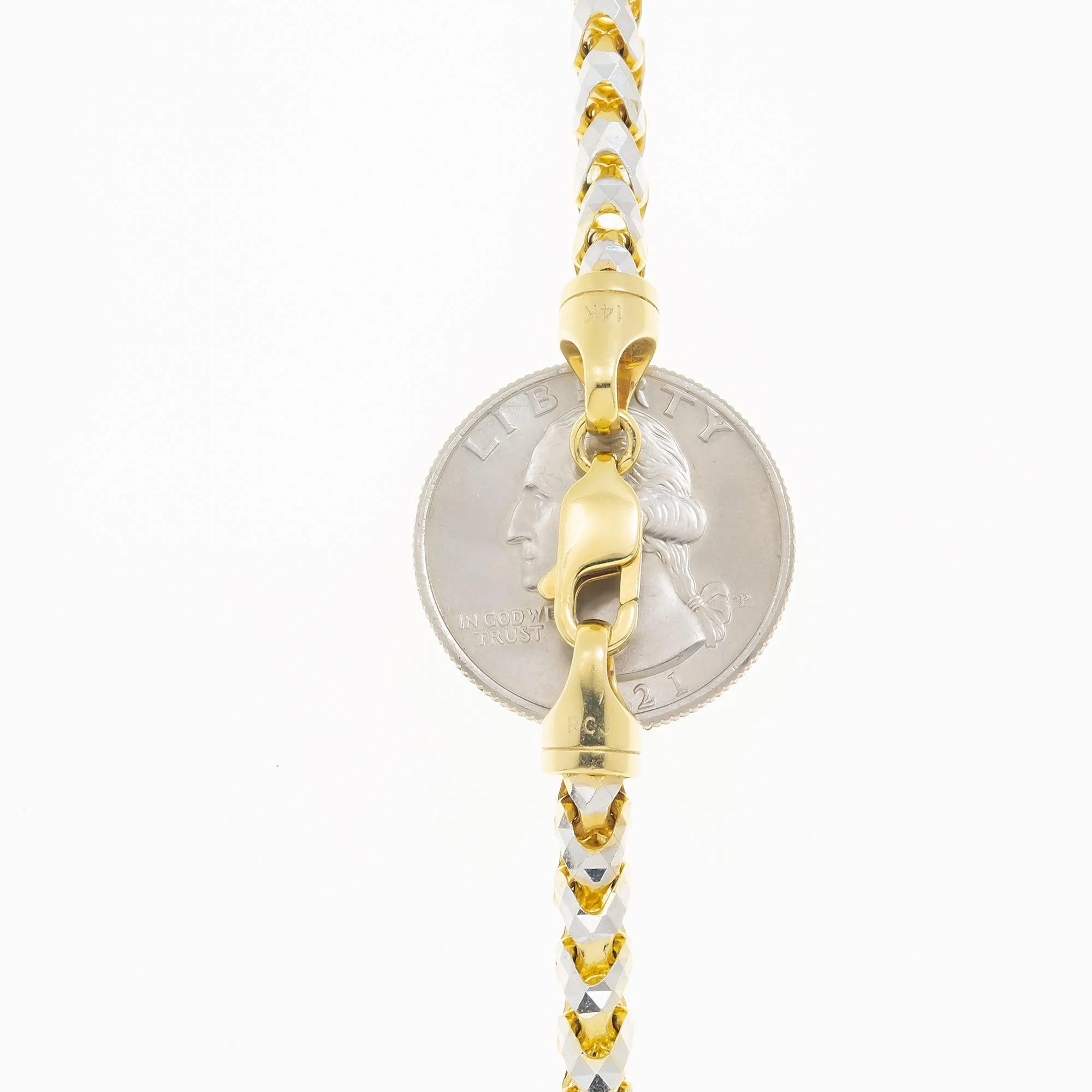 14K GOLD DIAMOND CUT 3MM SOLID CUBAN LINK CHAIN - Image 4