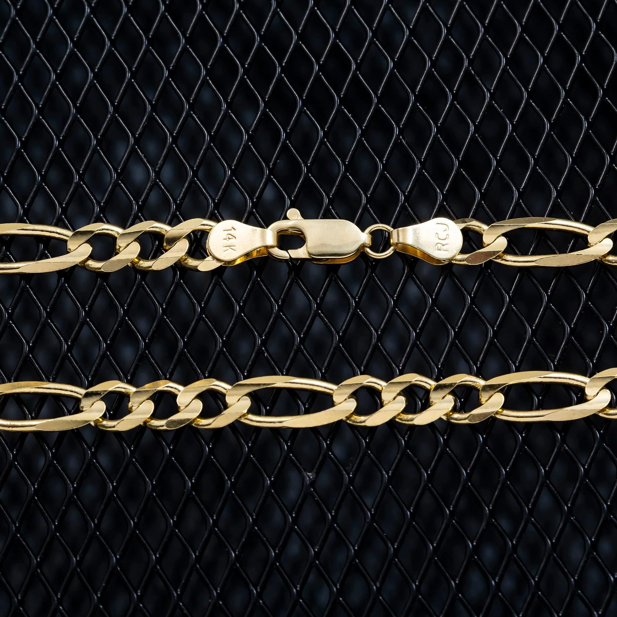 14K GOLD 4MM FIGARO CHAIN - Image 4